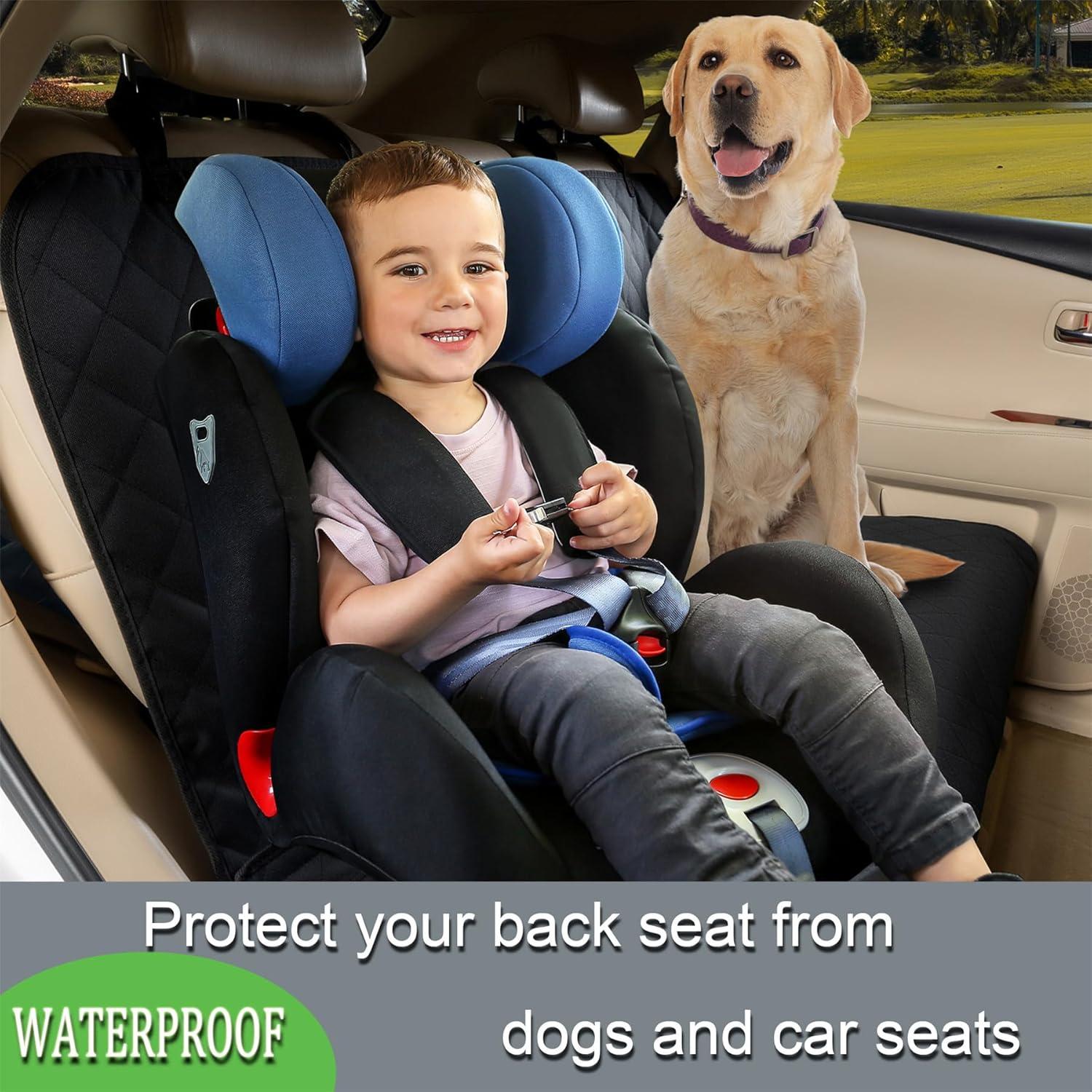 Funda de Asiento de Coche para Perros YOVEEKLE Todo Negro