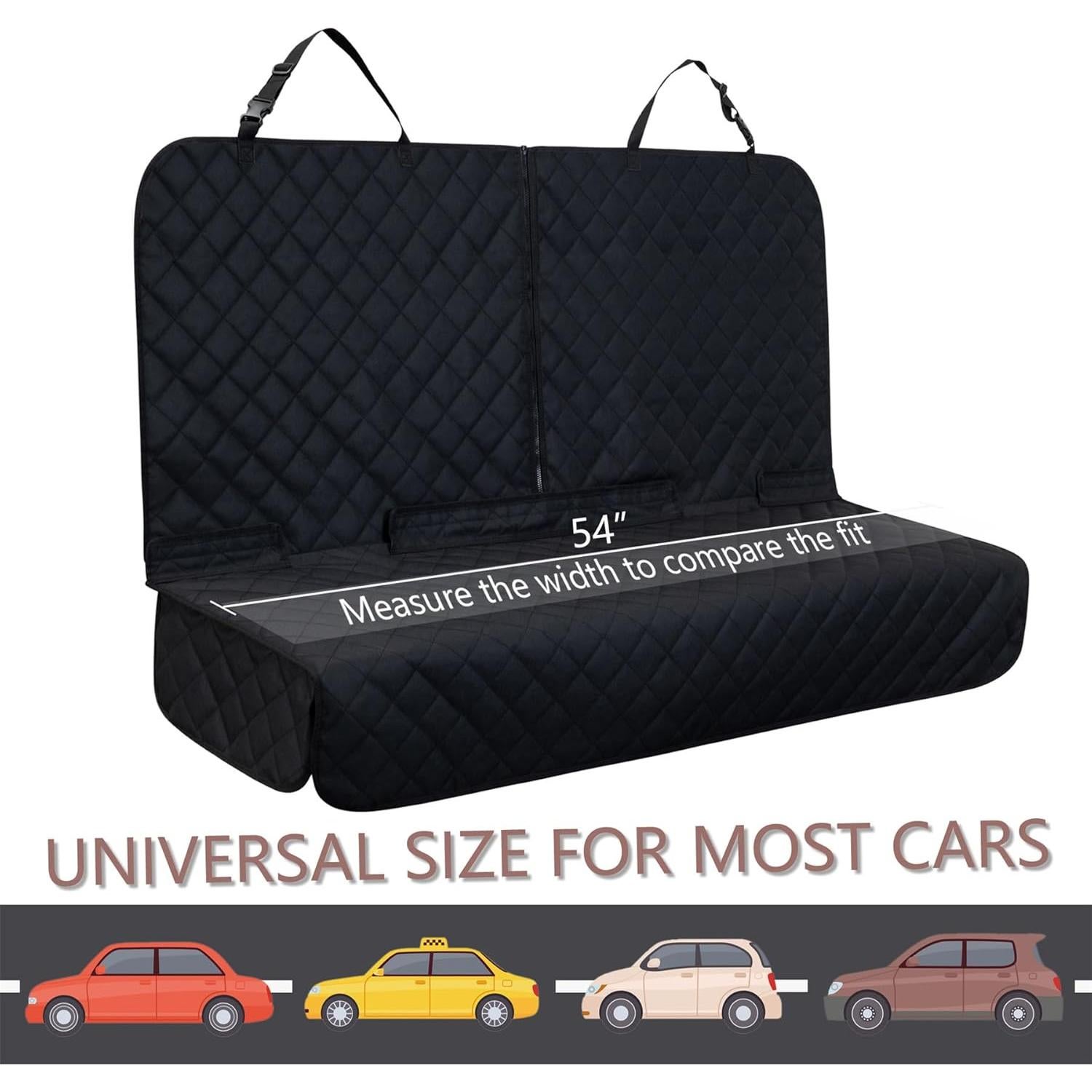 Funda de Asiento de Coche para Perros YOVEEKLE Todo Negro