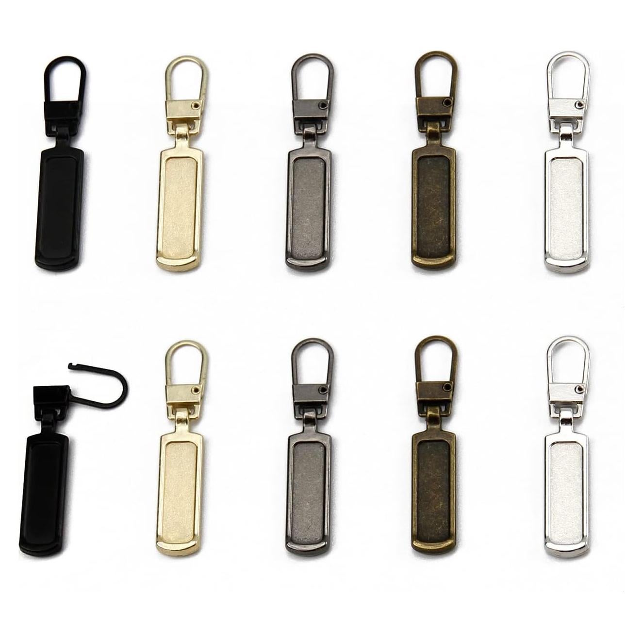 Tirador de Cremallera de Metal TOPASION 10 Pcs 5 Colores