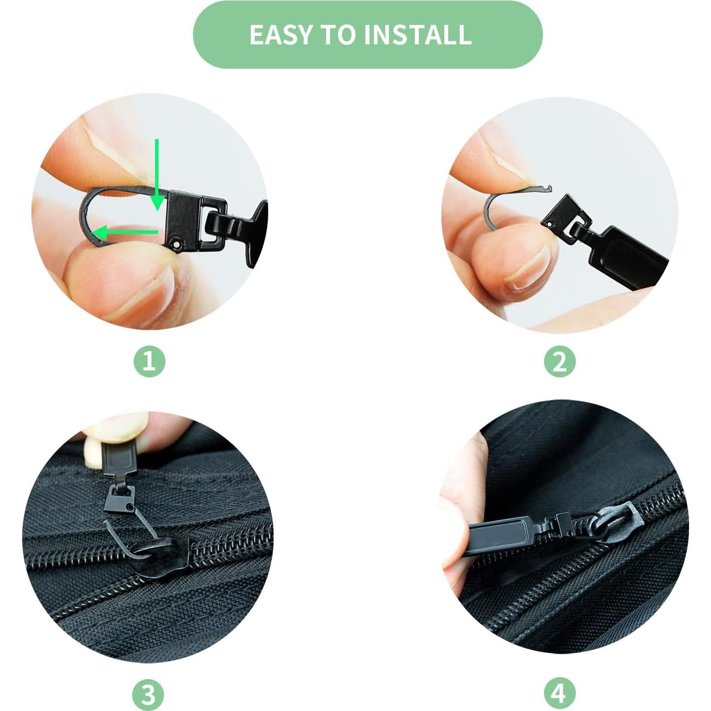 Tirador de Cremallera de Metal TOPASION 10 Pcs 5 Colores