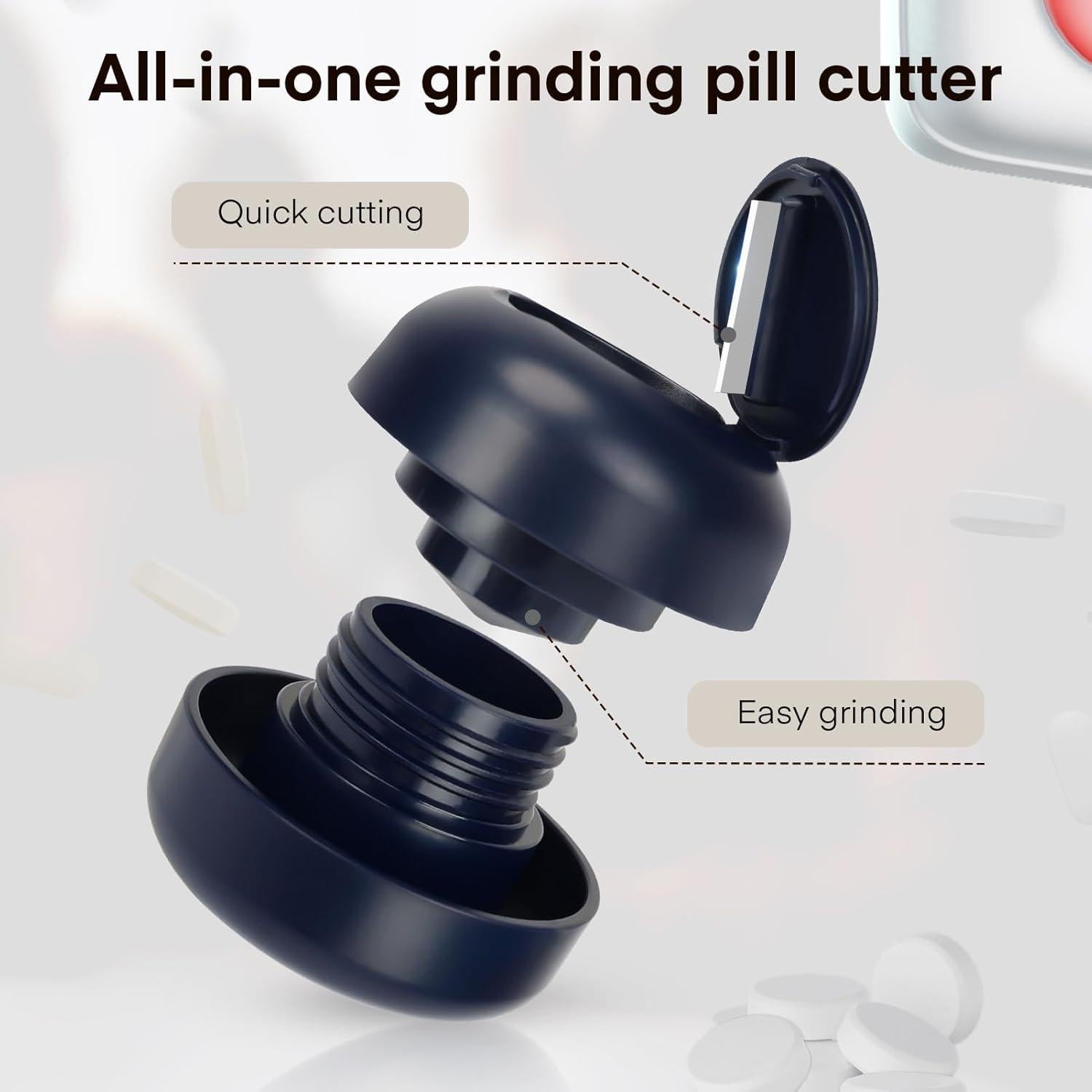 Cortador de Pastillas ZenTiky Compacto con Molinillo Marino