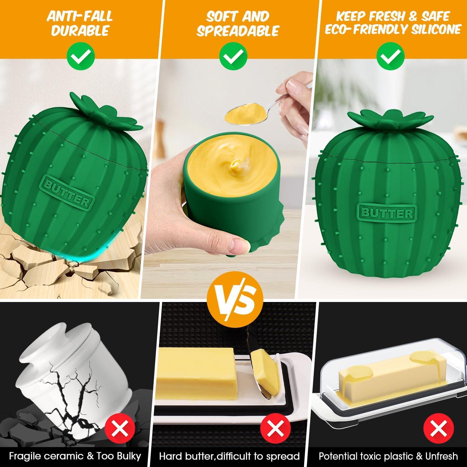 Contenedor de Mantequilla de Silicona Oyrlize Verde Oscuro