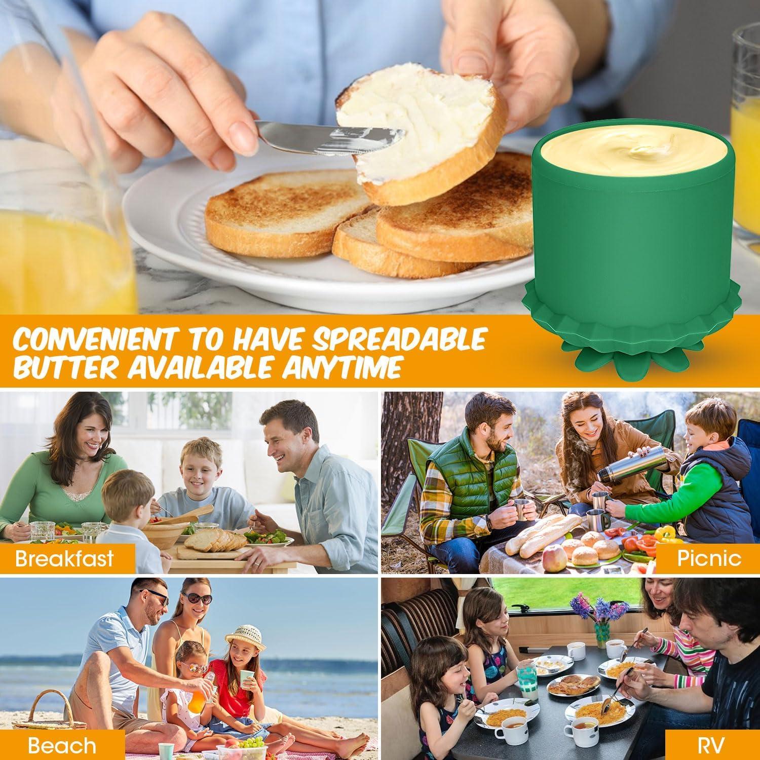 Contenedor de Mantequilla de Silicona Oyrlize Verde Oscuro