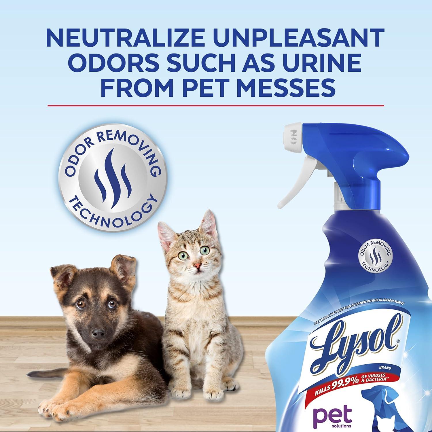 Lysol Spray Limpiador Desinfectante para Mascotas 0.95L