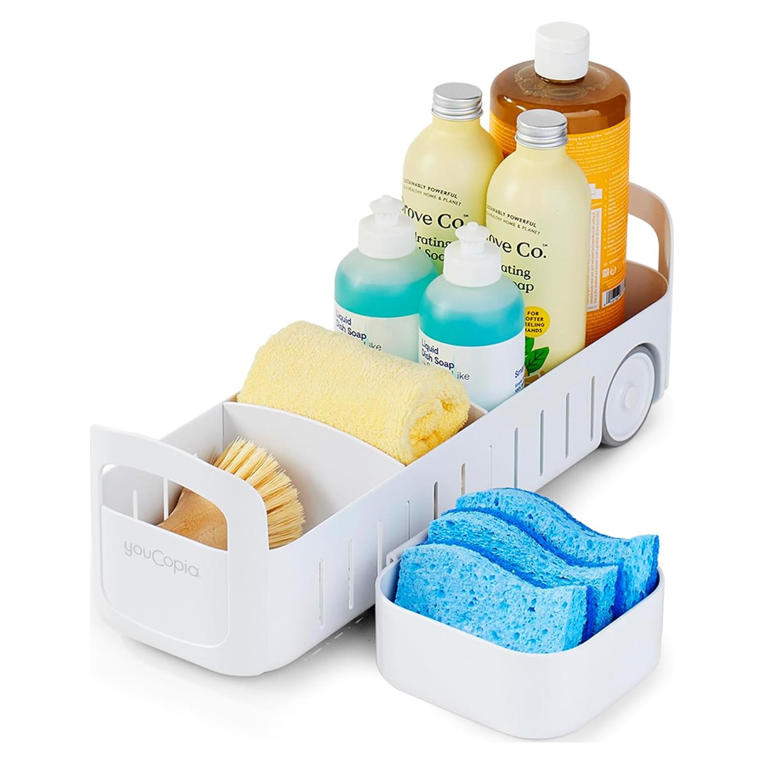 Carro de Almacenamiento Rodante YouCopia 5 cm Ajustable Blanco