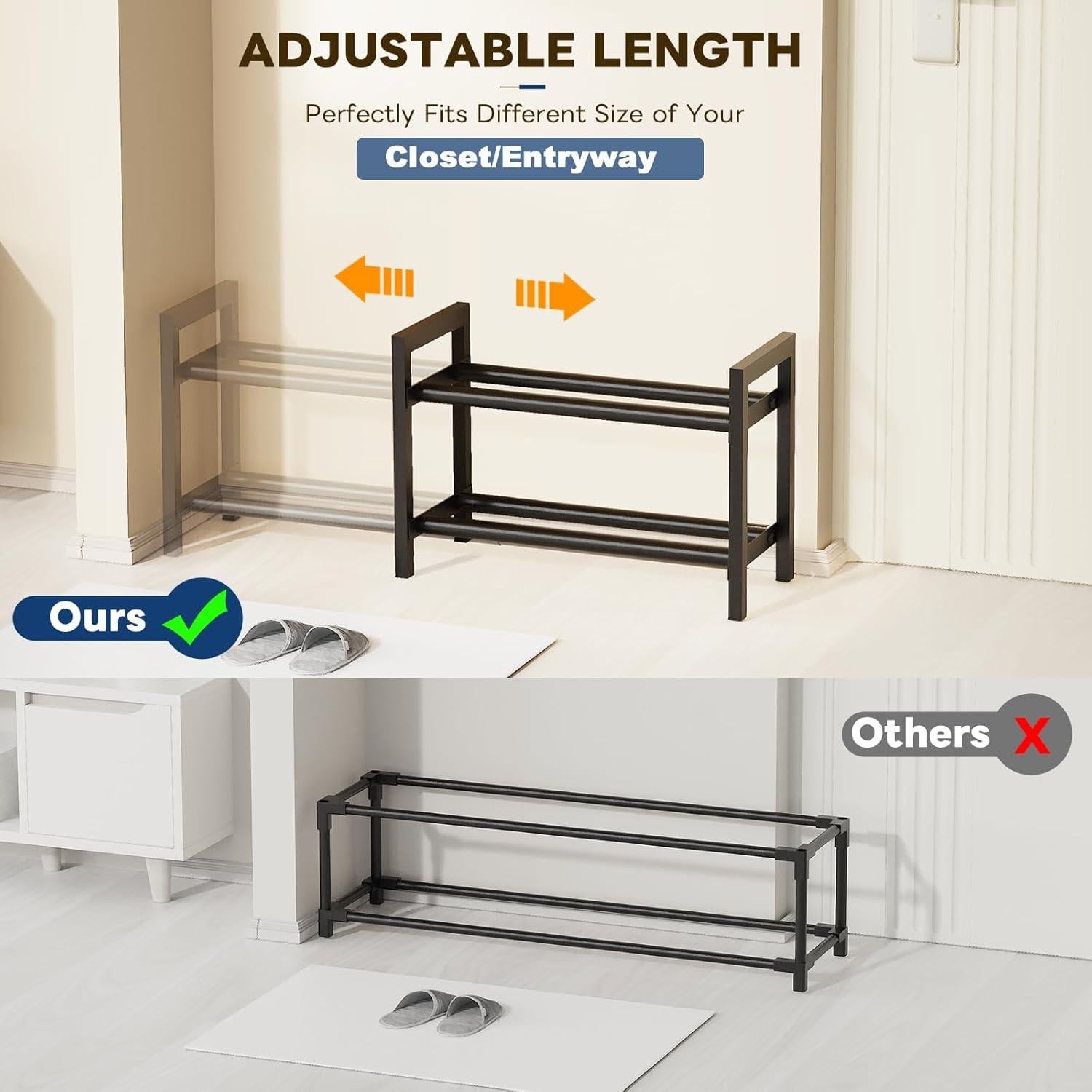 Estante Expandible para Zapatos Mavivegue 2 Niveles Ajustable