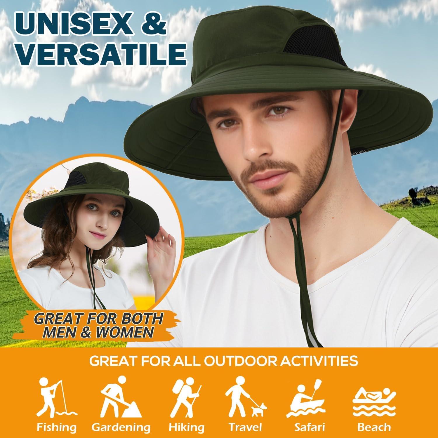 Sombrero de ala ancha EINSKEY UPF 50+ impermeable unisex