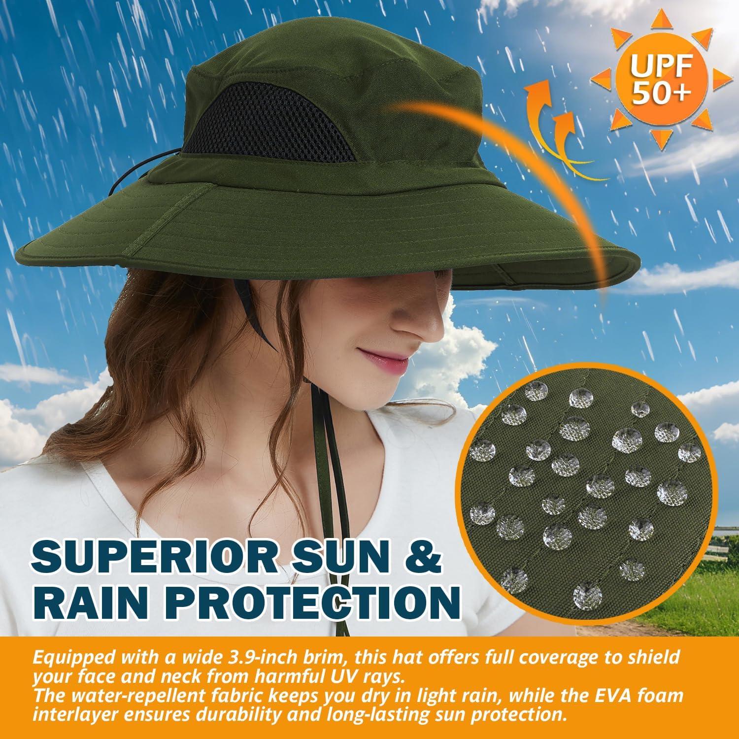 Sombrero de ala ancha EINSKEY UPF 50+ impermeable unisex