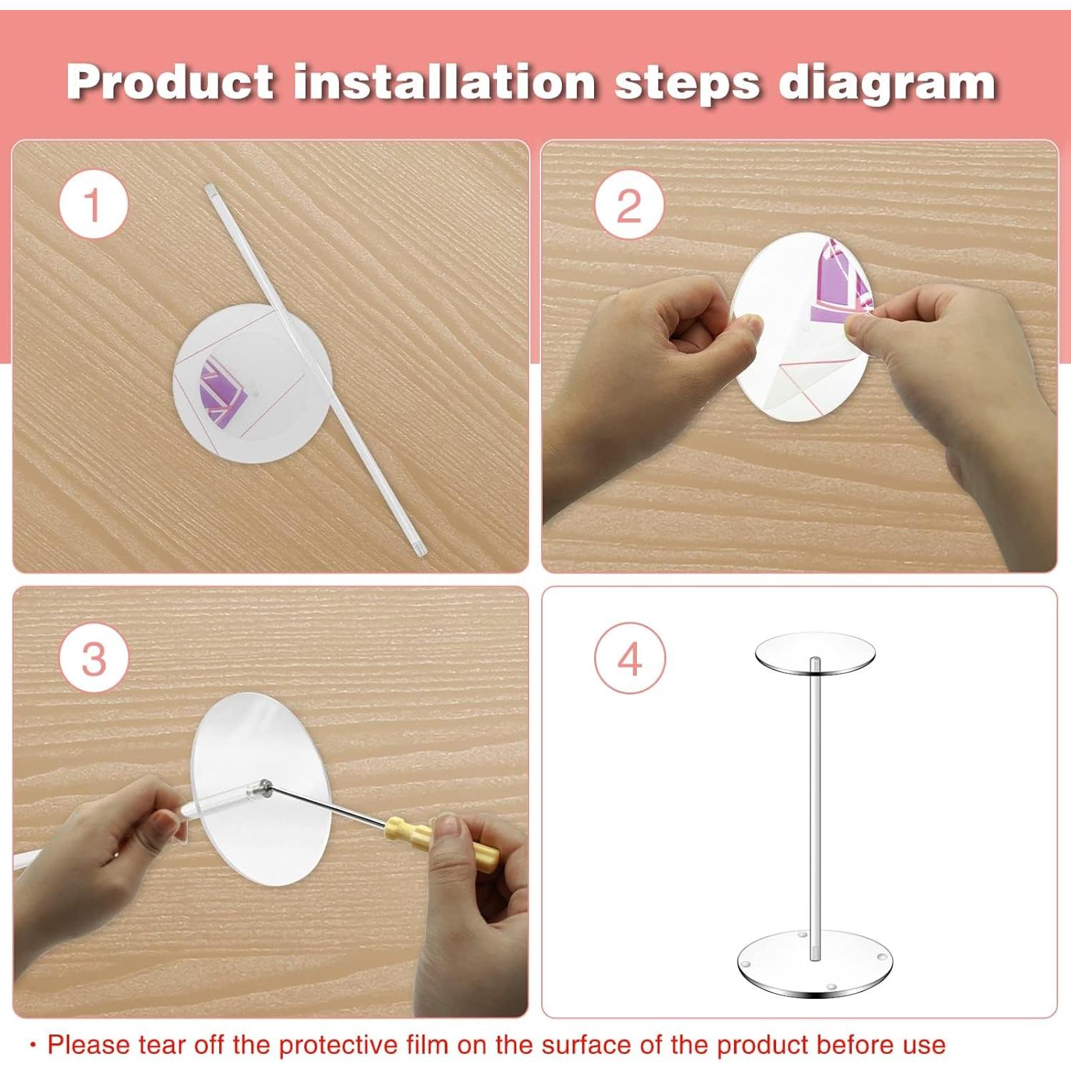 Soporte de Exhibición Acrílico Hdkwby 2 Paquete 30cm