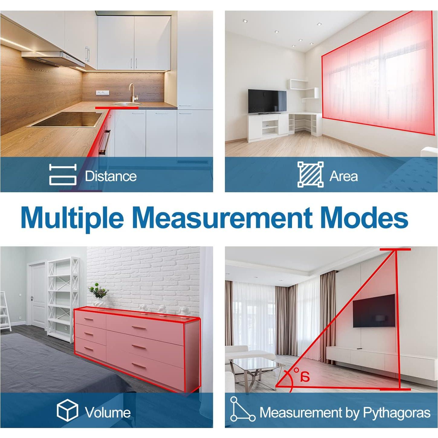 Medidor Láser HANMATEK DT100 99.97m Pantalla LCD Retroiluminada