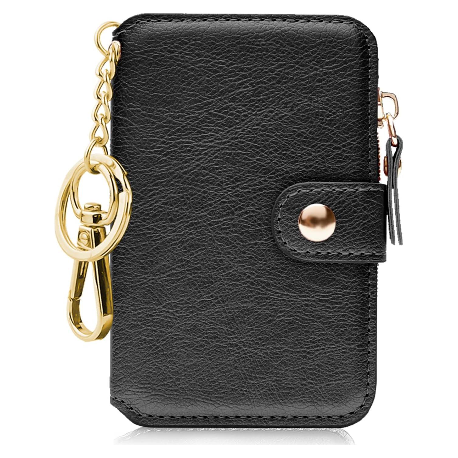 Cartera Minimalista M-Plateau con Llave y Ventana ID - Negro