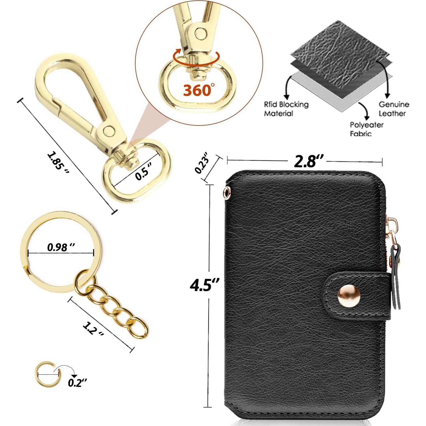 Cartera Minimalista M-Plateau con Llave y Ventana ID - Negro