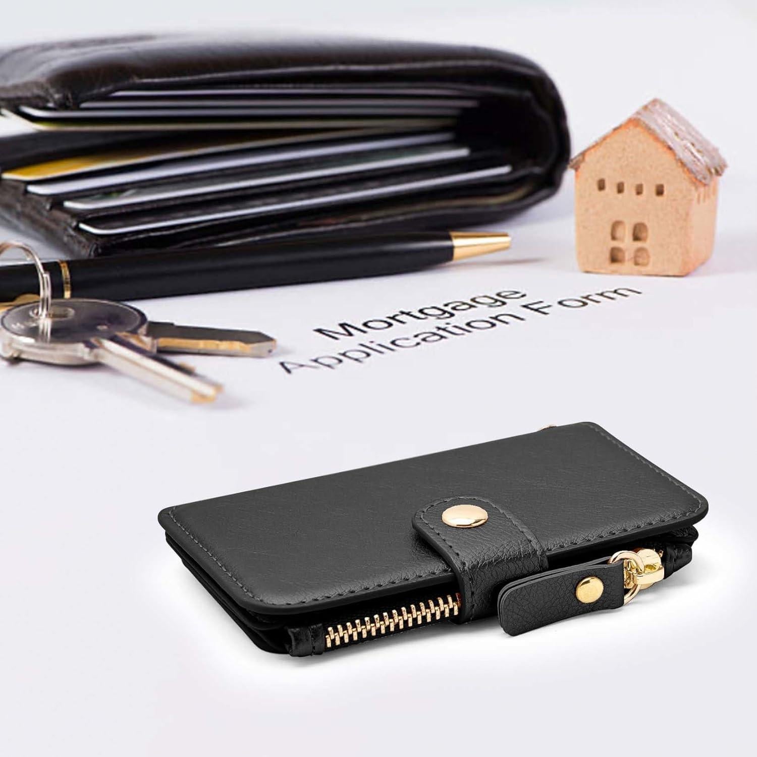 Cartera Minimalista M-Plateau con Llave y Ventana ID - Negro