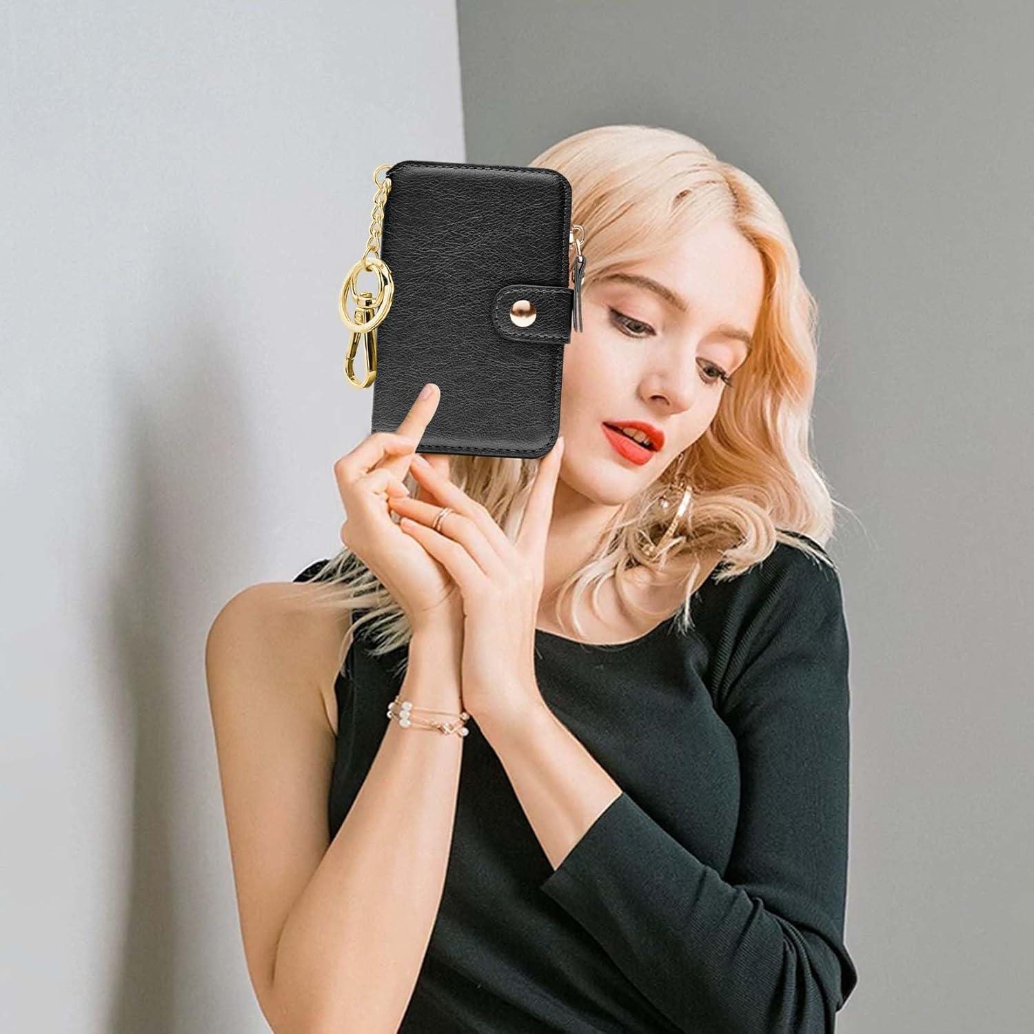 Cartera Minimalista M-Plateau con Llave y Ventana ID - Negro