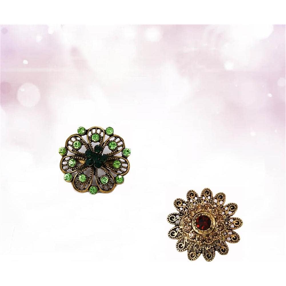 Conjunto de 24 broches de cristal ZINSBEDI en forma de flor