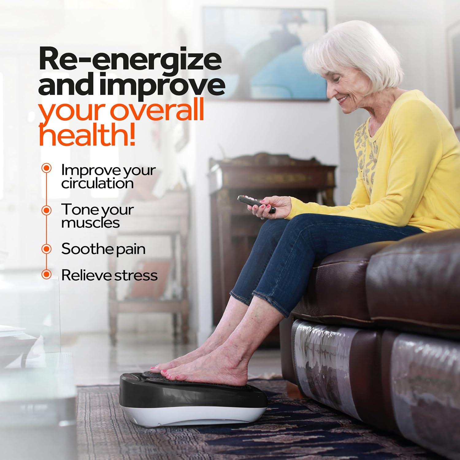 Masajeador de Pies Eléctrico Powerfit ETF002M-B con Control Remoto