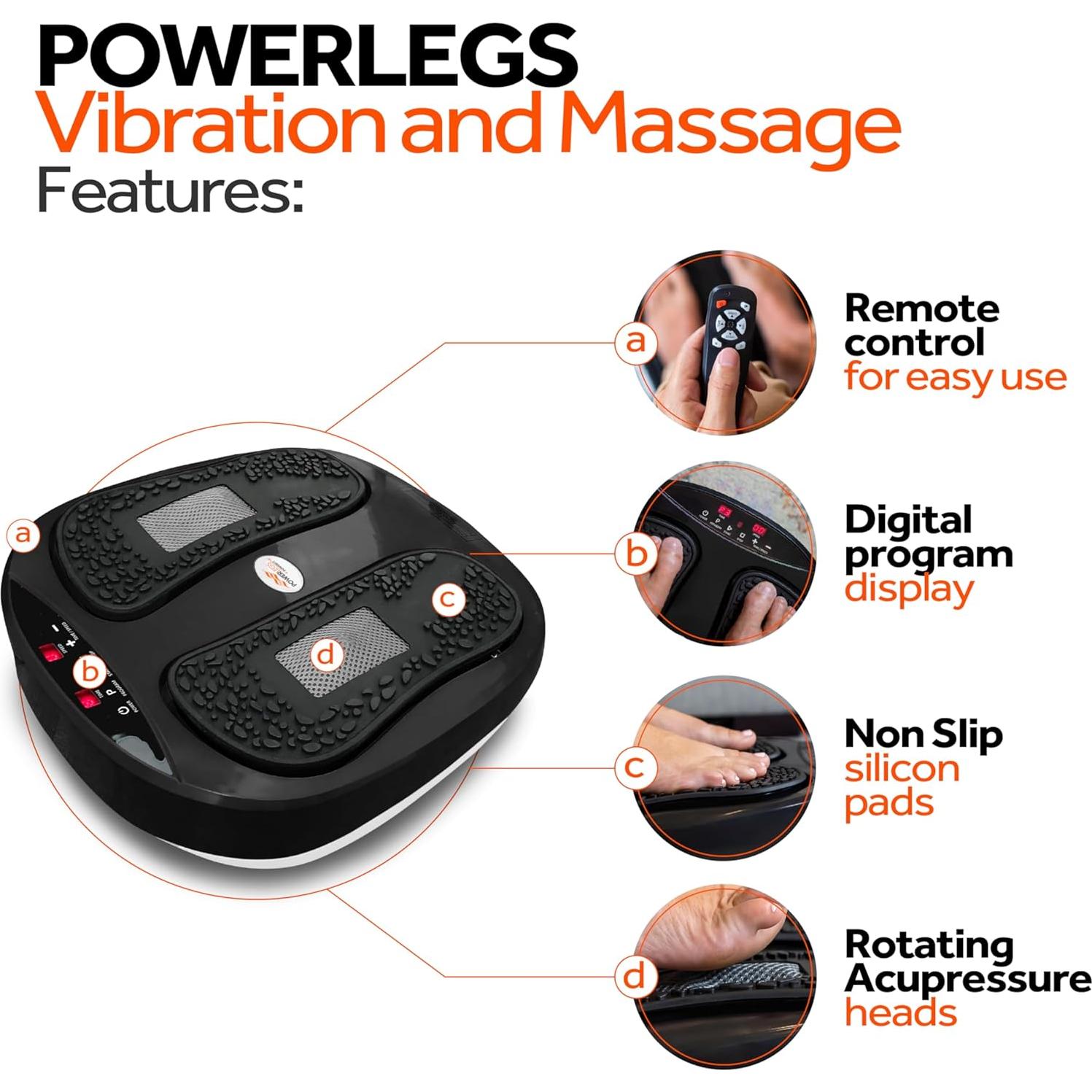 Masajeador de Pies Eléctrico Powerfit ETF002M-B con Control Remoto