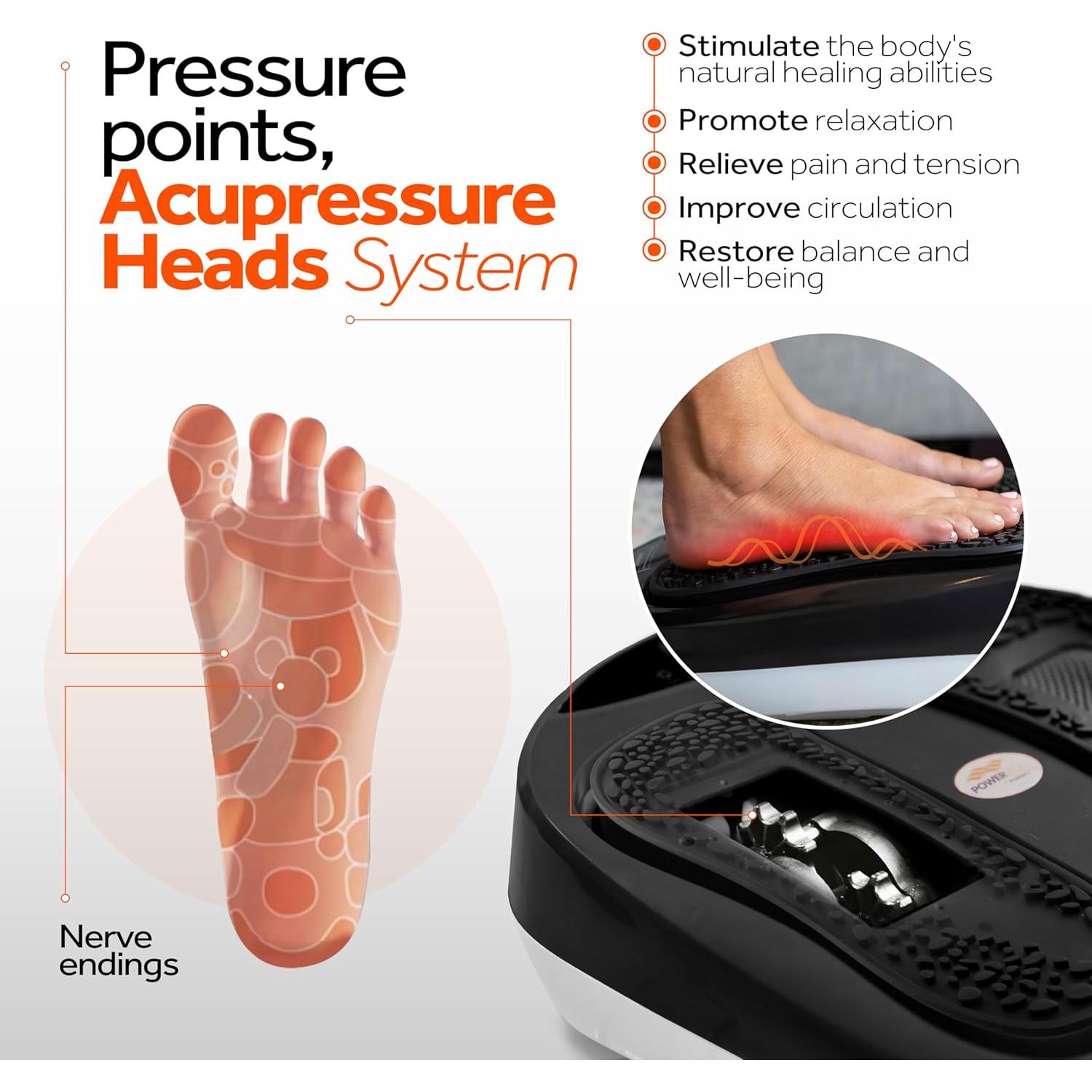 Masajeador de Pies Eléctrico Powerfit ETF002M-B con Control Remoto