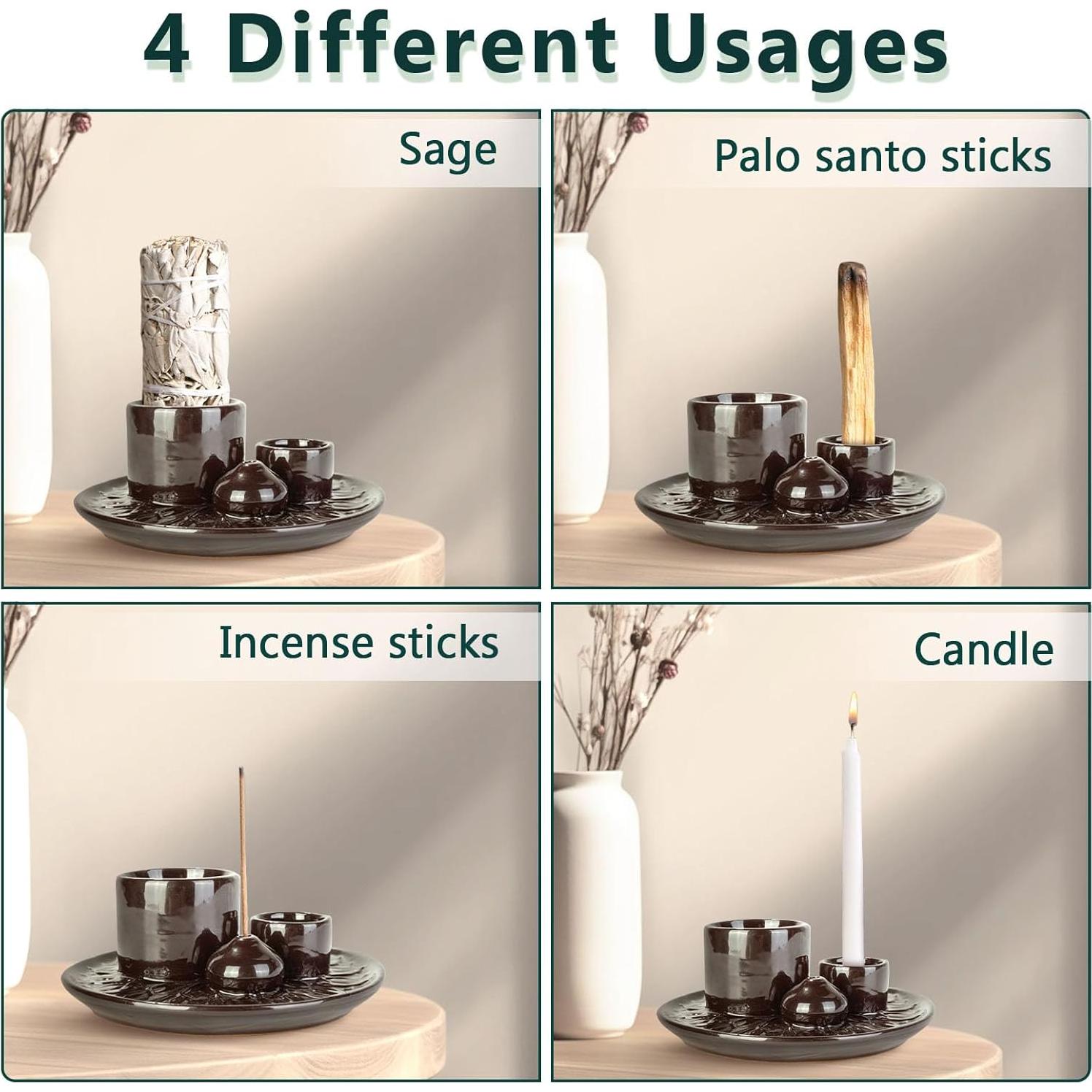 Soporte de Incienso Cerámica Comeon 13x5 cm Azul