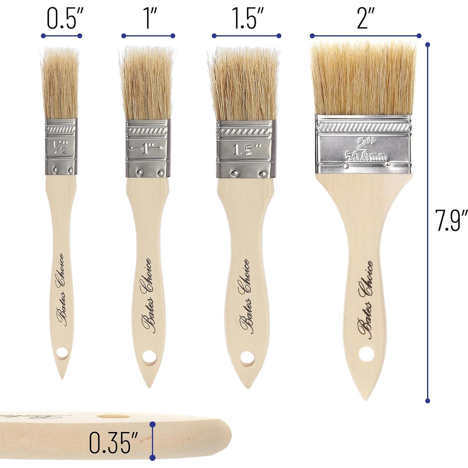 Juego de brochas de cerda natural Bates Choice - 24 piezas