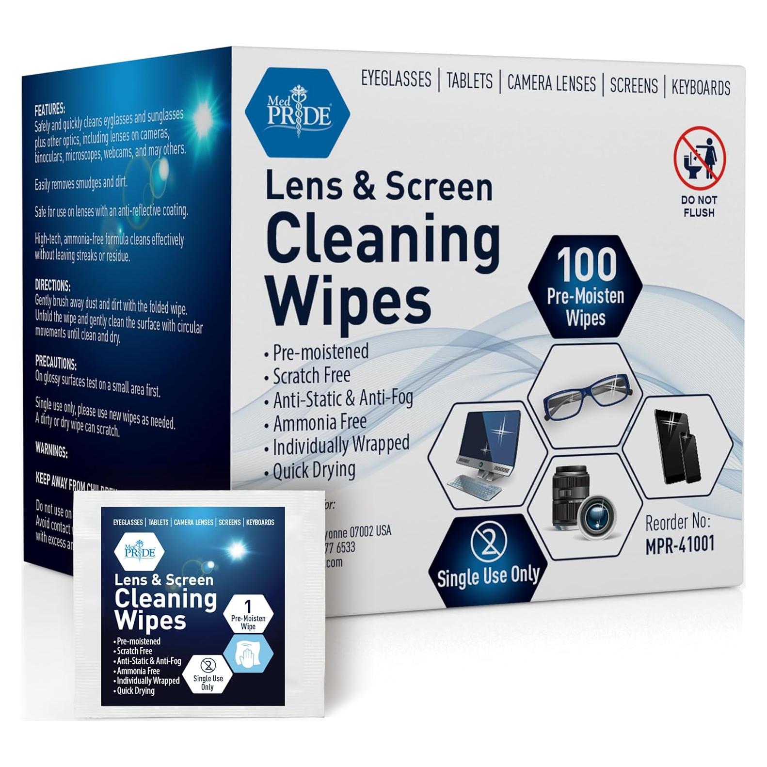 Toallitas Limpiadoras Antivaho MED PRIDE 100 Unidades