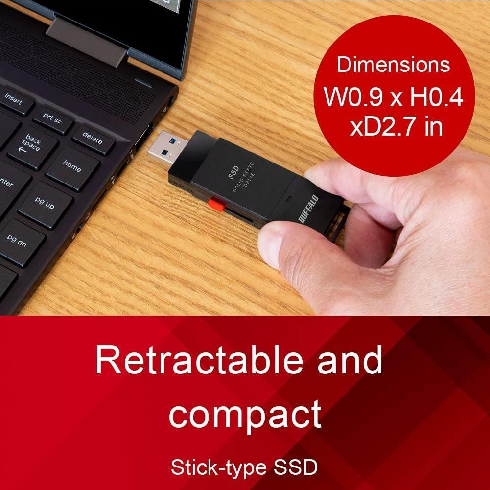 SSD Externo Buffalo 1TB USB-C USB-A 600MB/s - SSD-PUT1.0U3B