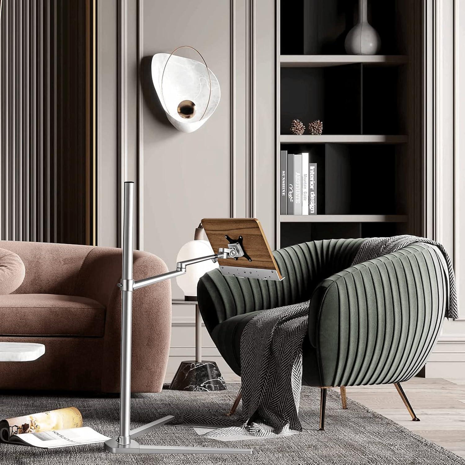 Soporte para Libros Shikha Ajustable con Base de Madera y Aluminio