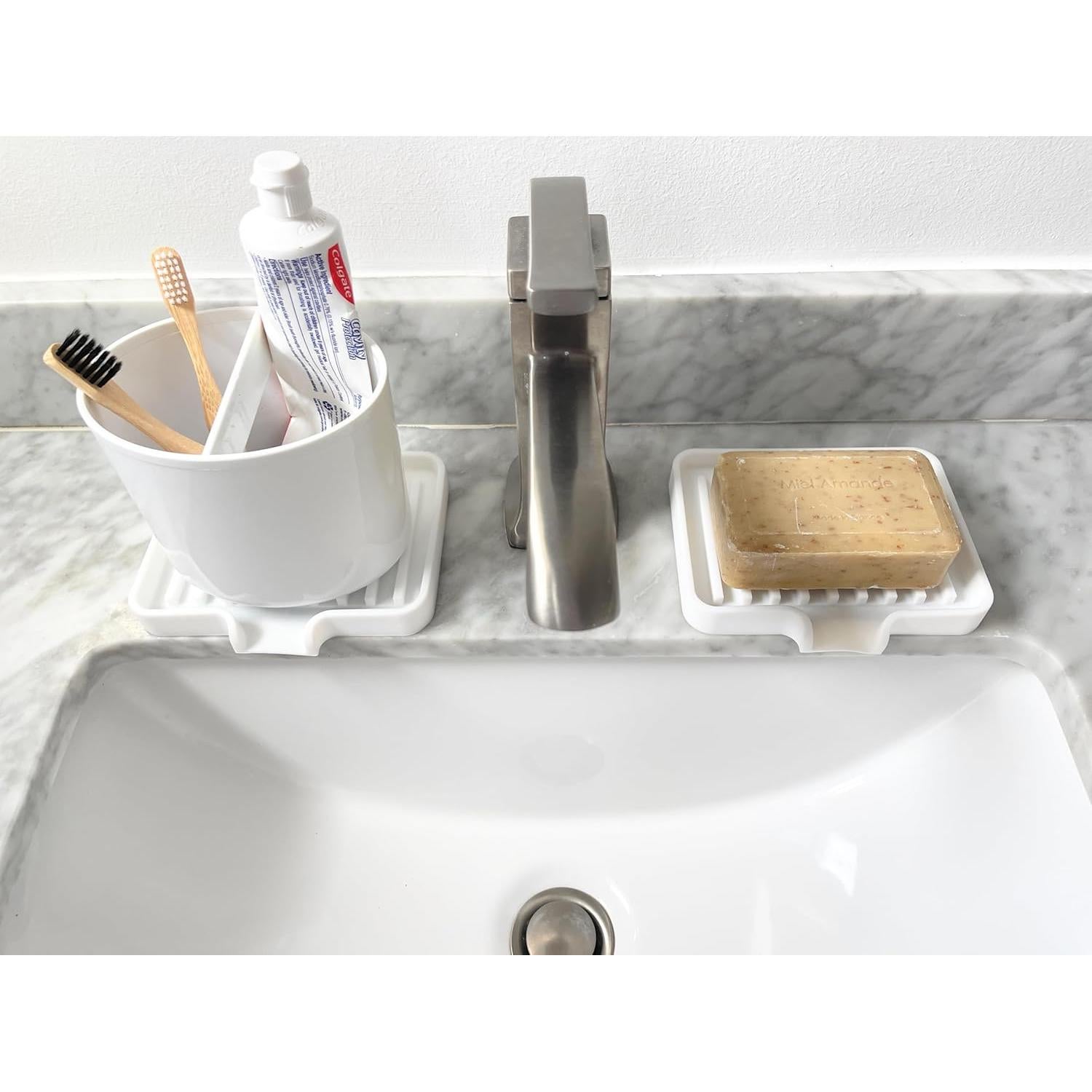 Bandeja de Jabón de Silicona Happitasa con Soporte para Esponjas - 2 Piezas