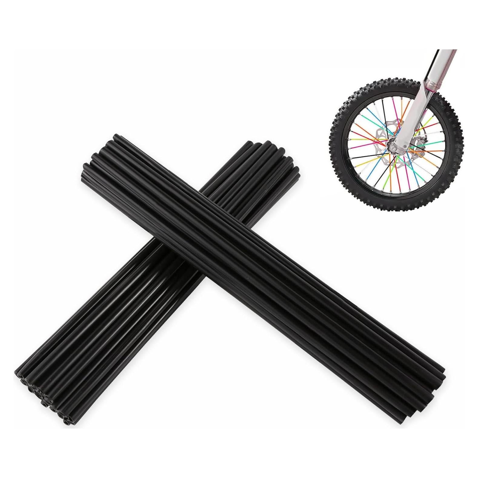 Cubiertas de Radios PPXIONG 72 Piezas para Motocicleta y Bicicleta