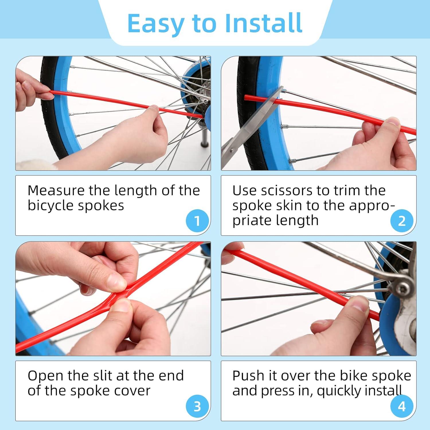 Cubiertas de Radios PPXIONG 72 Piezas para Motocicleta y Bicicleta