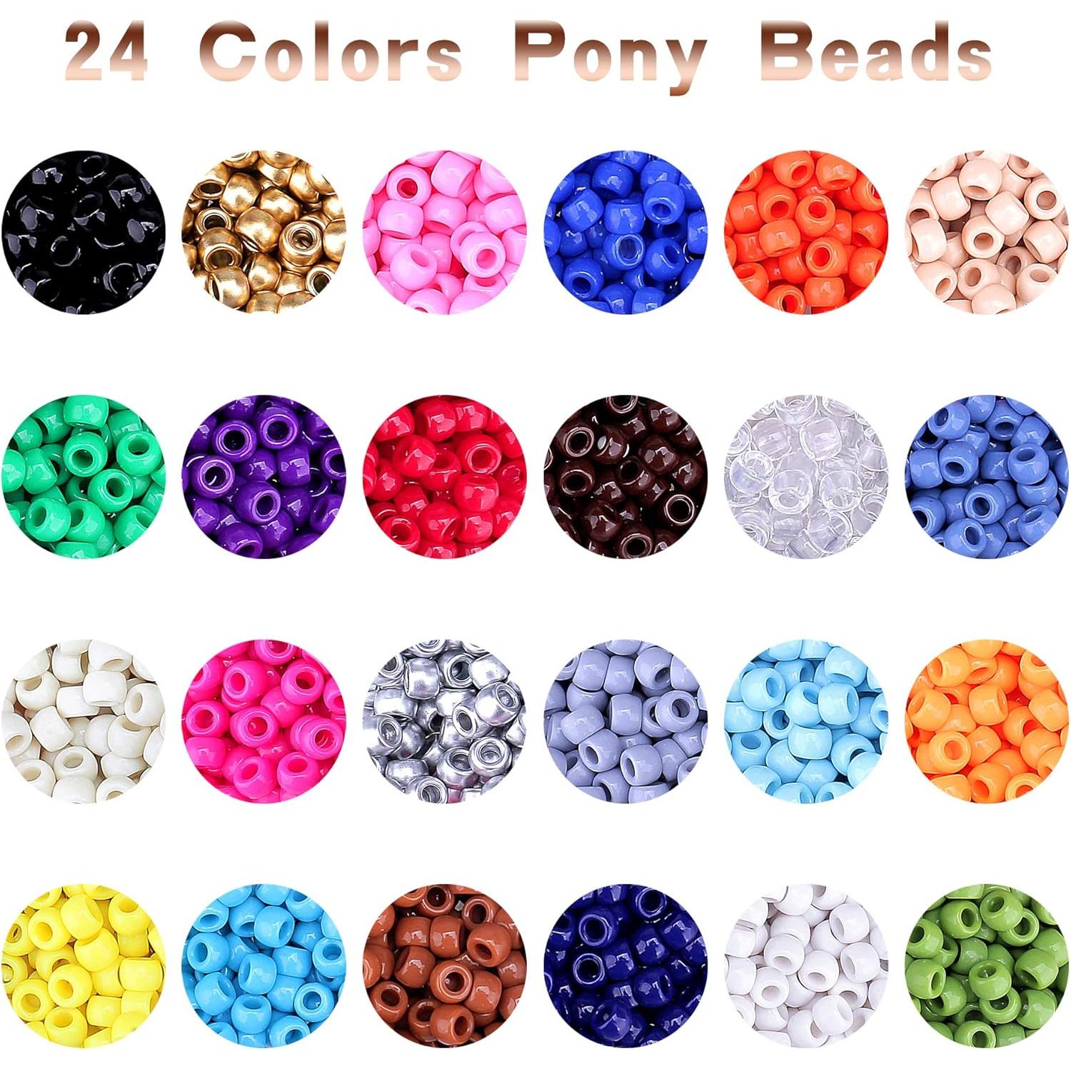 Kit de Pulseras de Cuentas GREENTIME 2000 Piezas 9mm 24 Colores