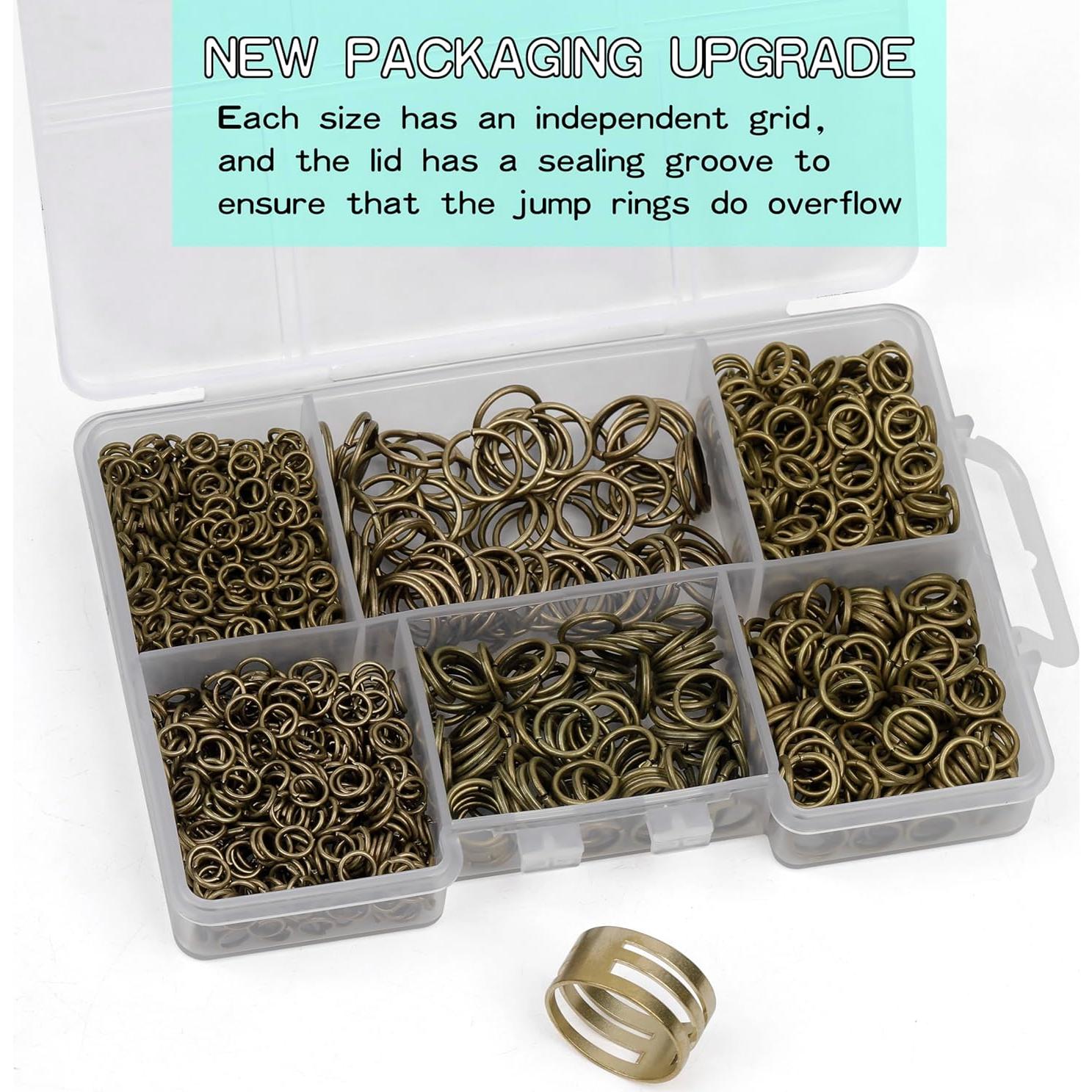 1400 Anillos de Salto Bronce Antiguo GMMA para Joyas DIY