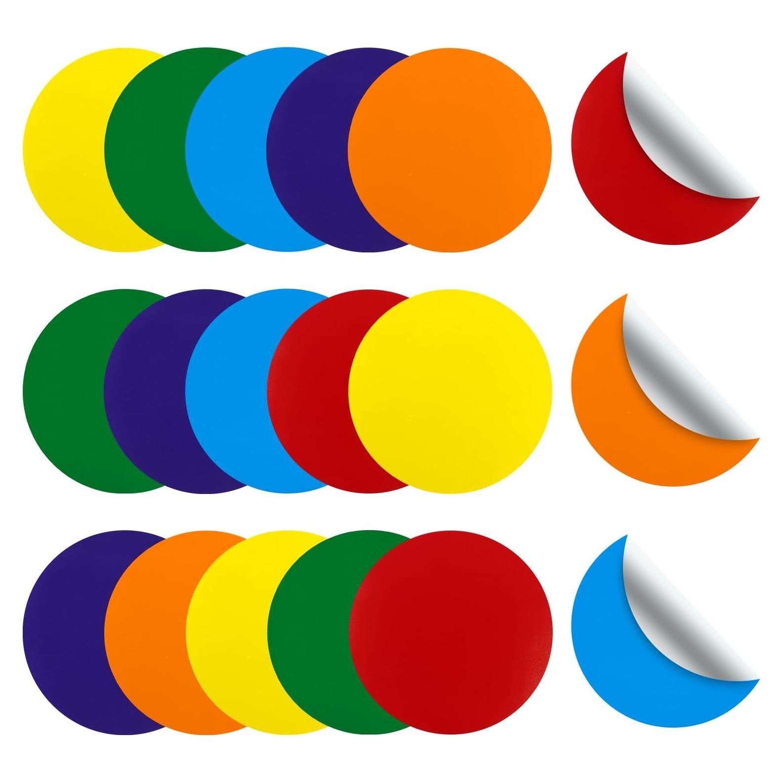 Etiquetas de Puntos de Piso Coloridas ForTomorrow 36 Pcs 15.24 cm