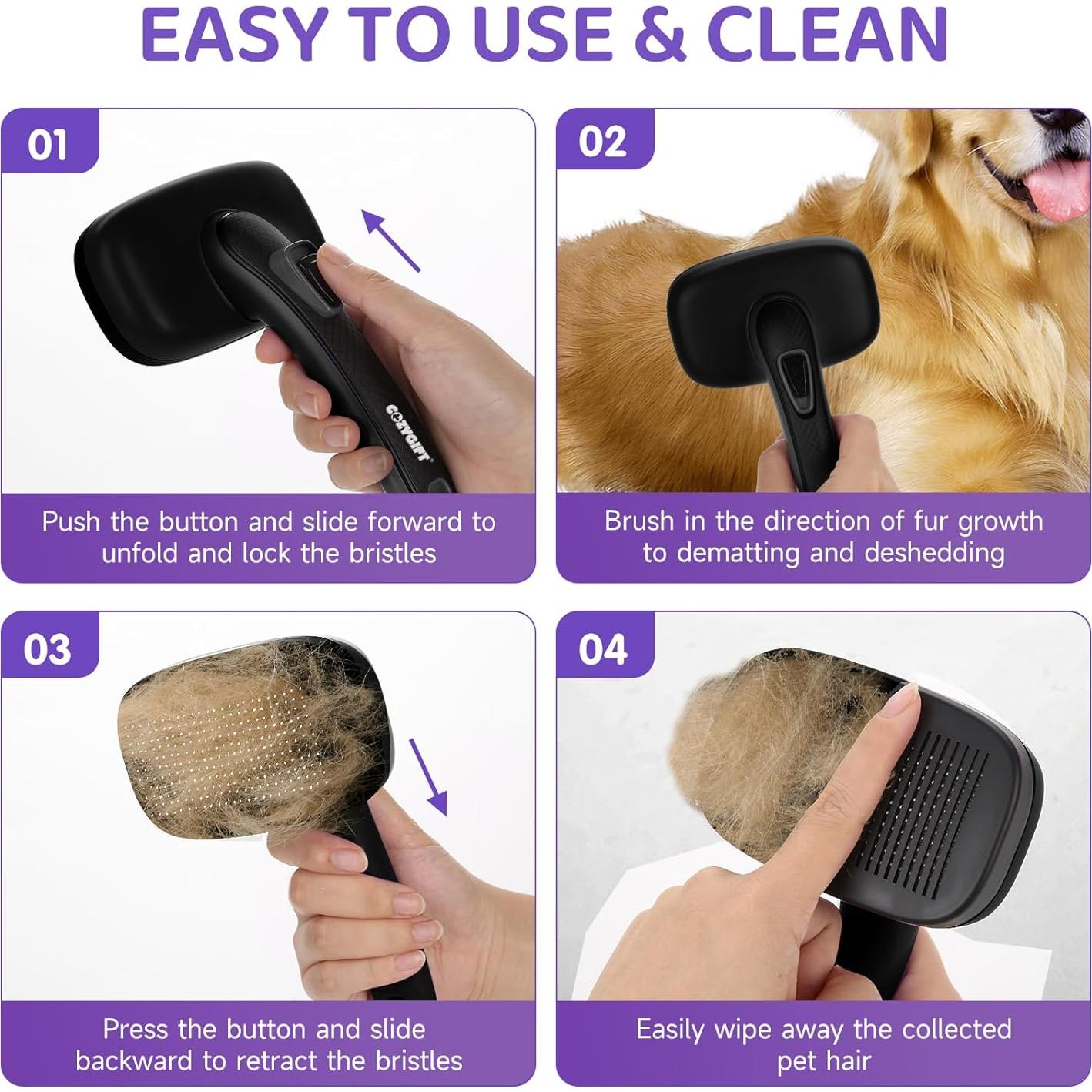 Kit de Aseo para Mascotas COZYGIFT - 3 Piezas Negro