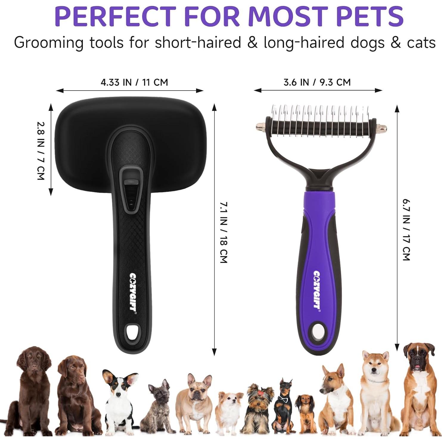 Kit de Aseo para Mascotas COZYGIFT - 3 Piezas Negro