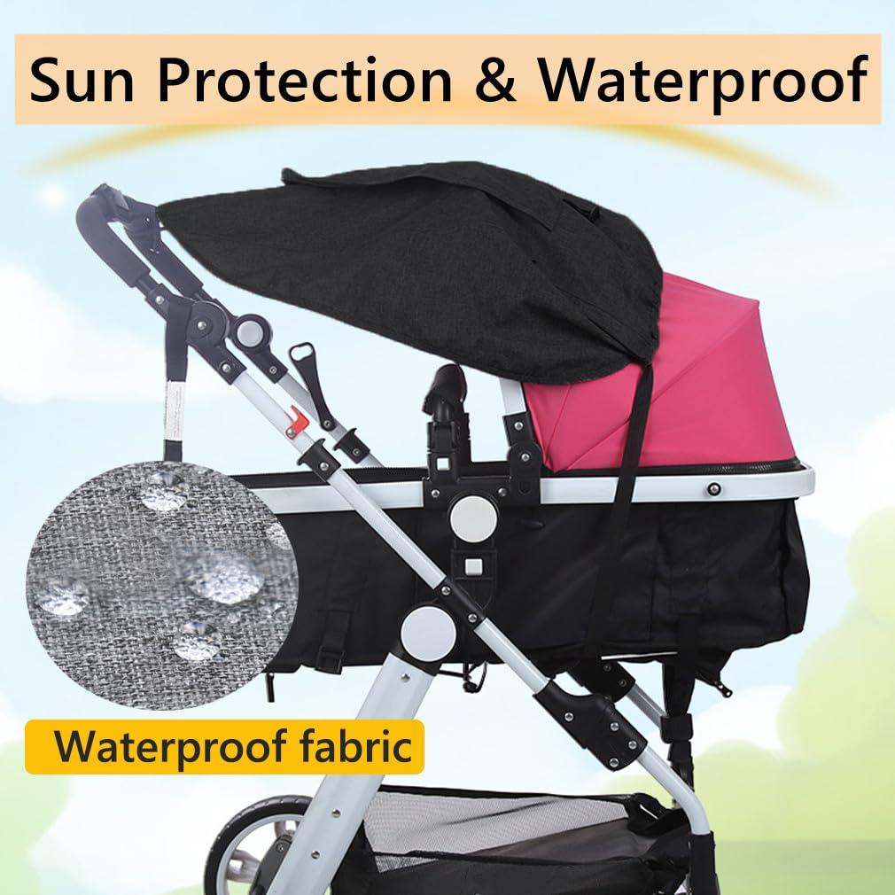 Sombra para Cochecito Universal UPF50+ Gris/Negro 59x69cm