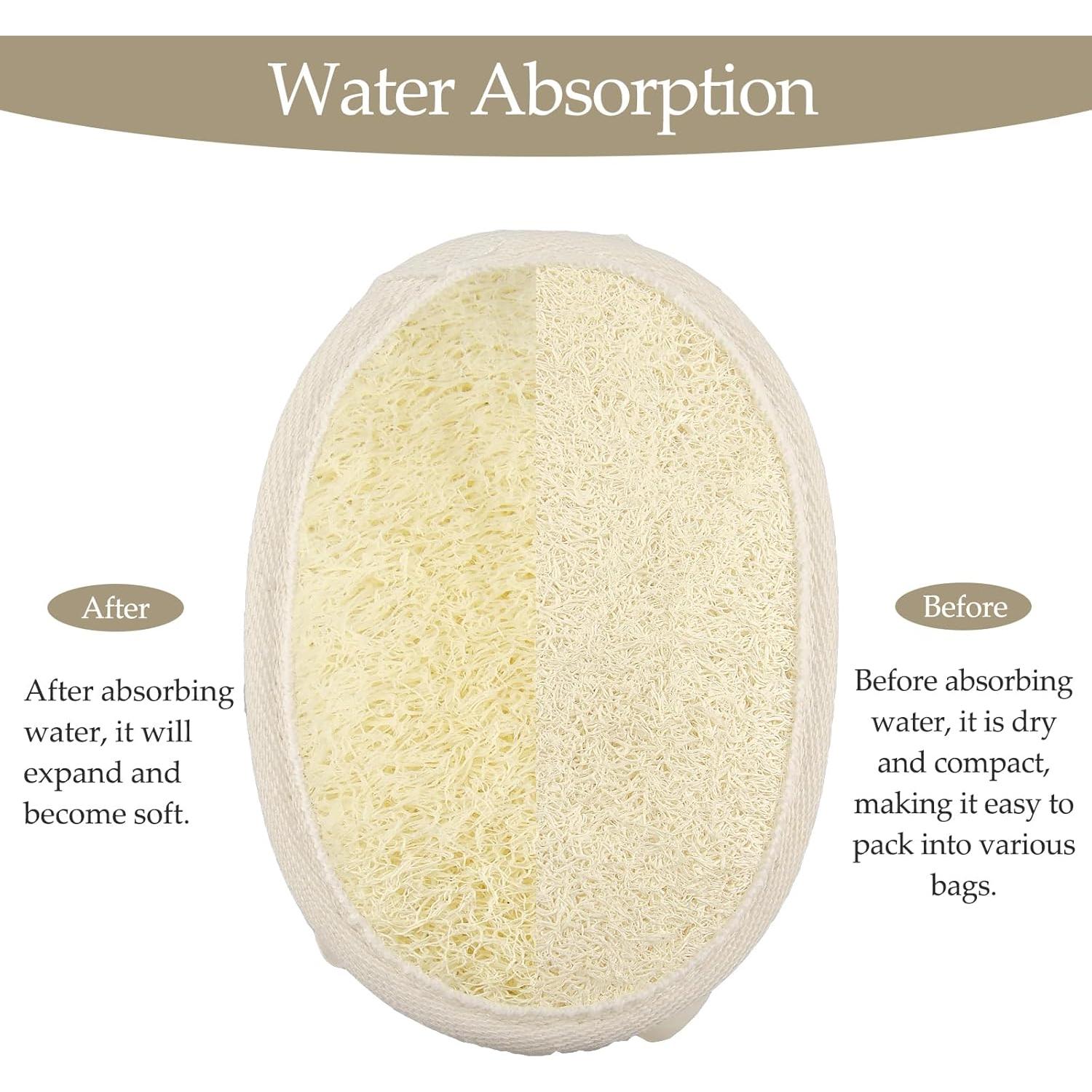 Esponja de Lufa Natural de Viaje NORXUAZE 2 Pcs Exfoliante