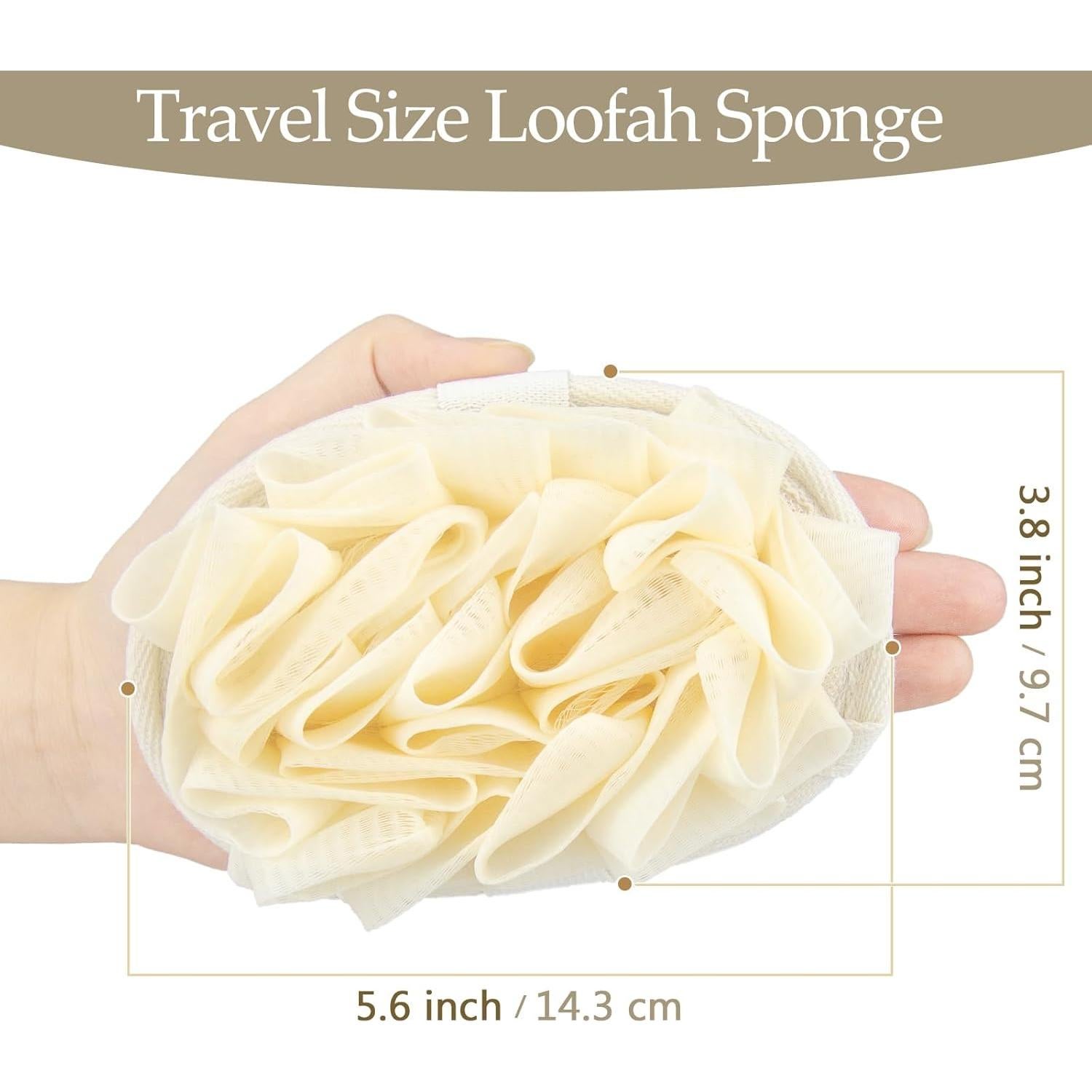 Esponja de Lufa Natural de Viaje NORXUAZE 2 Pcs Exfoliante