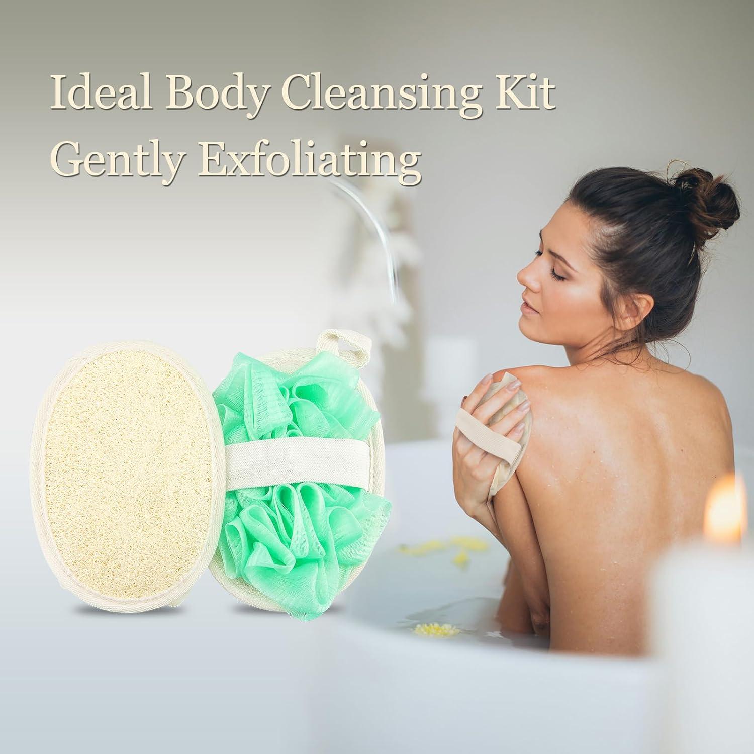 Esponja de Lufa Natural de Viaje NORXUAZE 2 Pcs Exfoliante