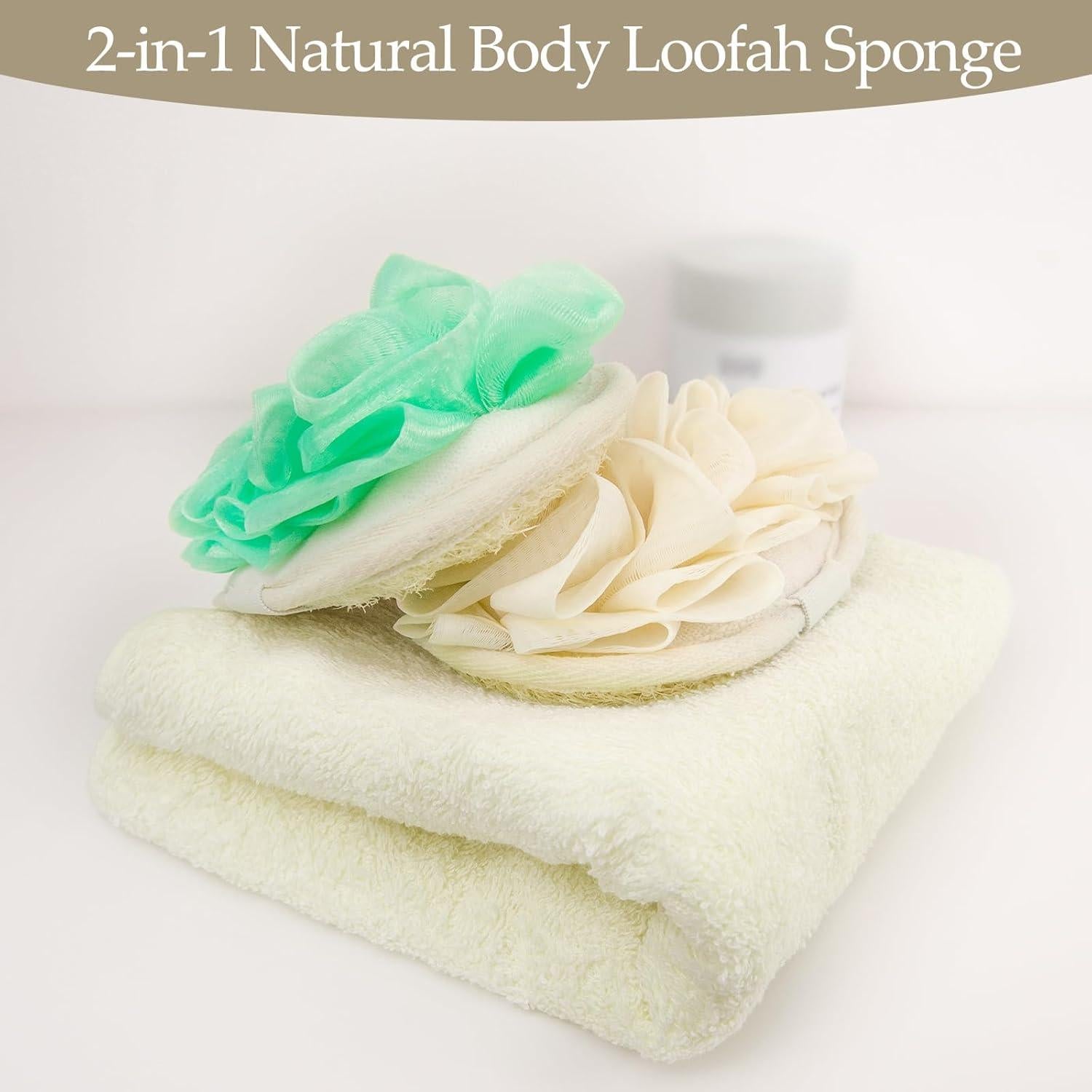 Esponja de Lufa Natural de Viaje NORXUAZE 2 Pcs Exfoliante