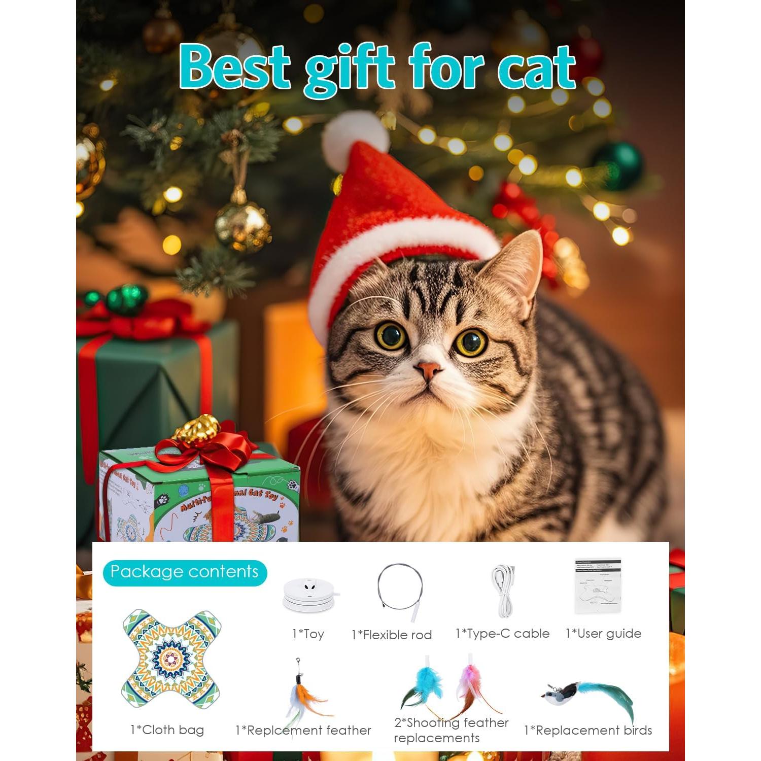 Juguete Interactivo para Gatos Temracha 3 en 1 Recargable