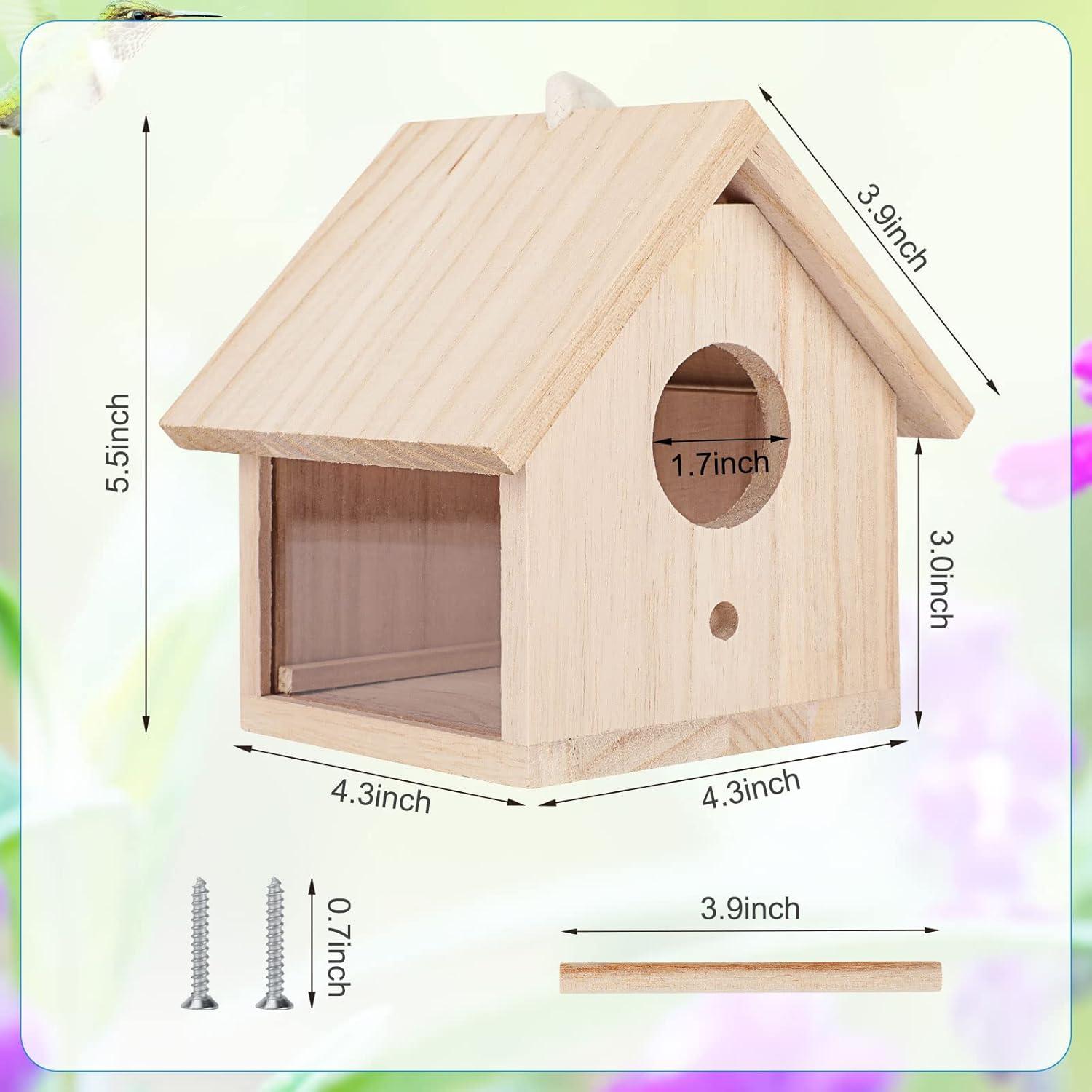 Casa de Aves de Madera GINDOOR para Exterior 14.5cm