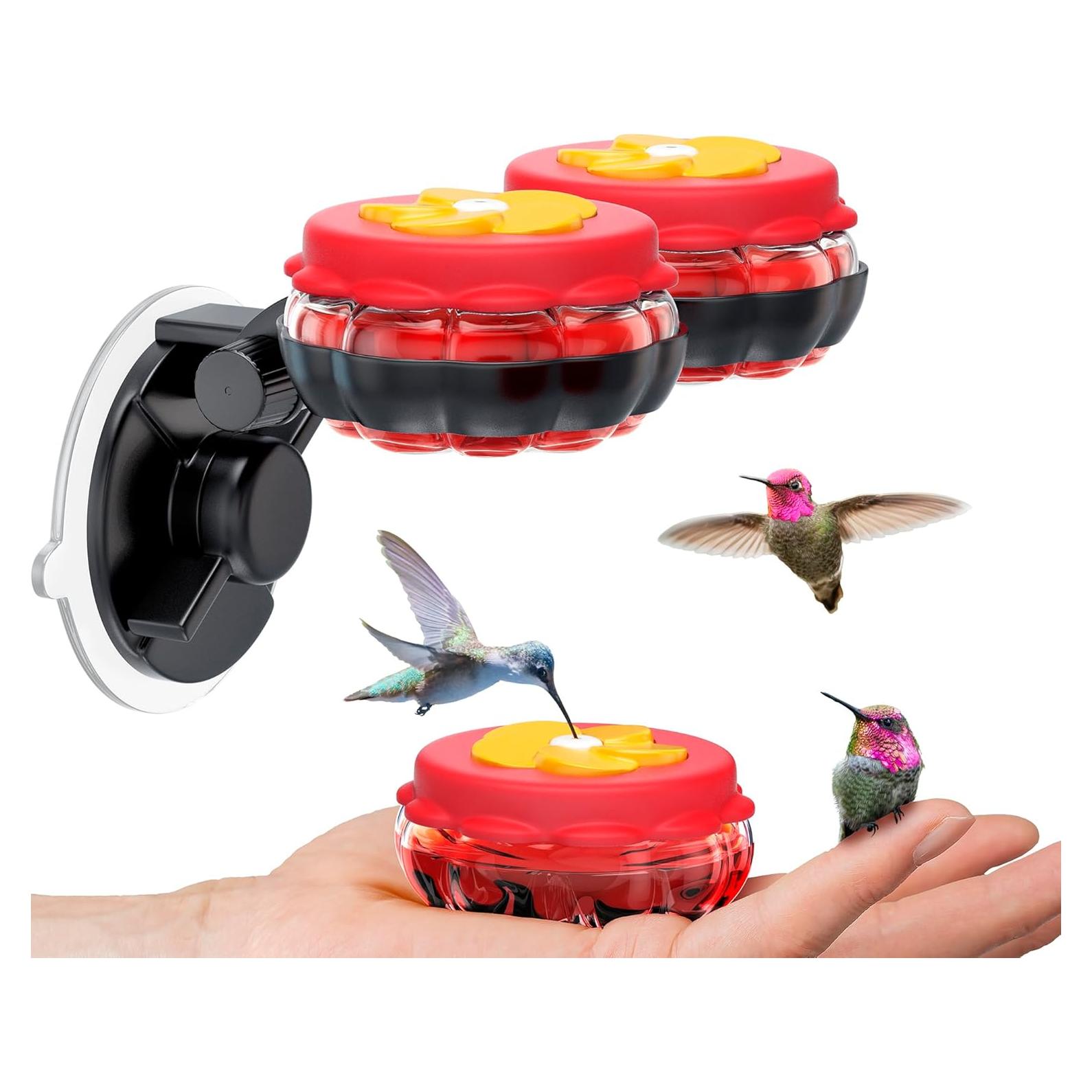 Alimentadores de Colibrí SEWANTA de Vidrio - Juego de 4 Mini