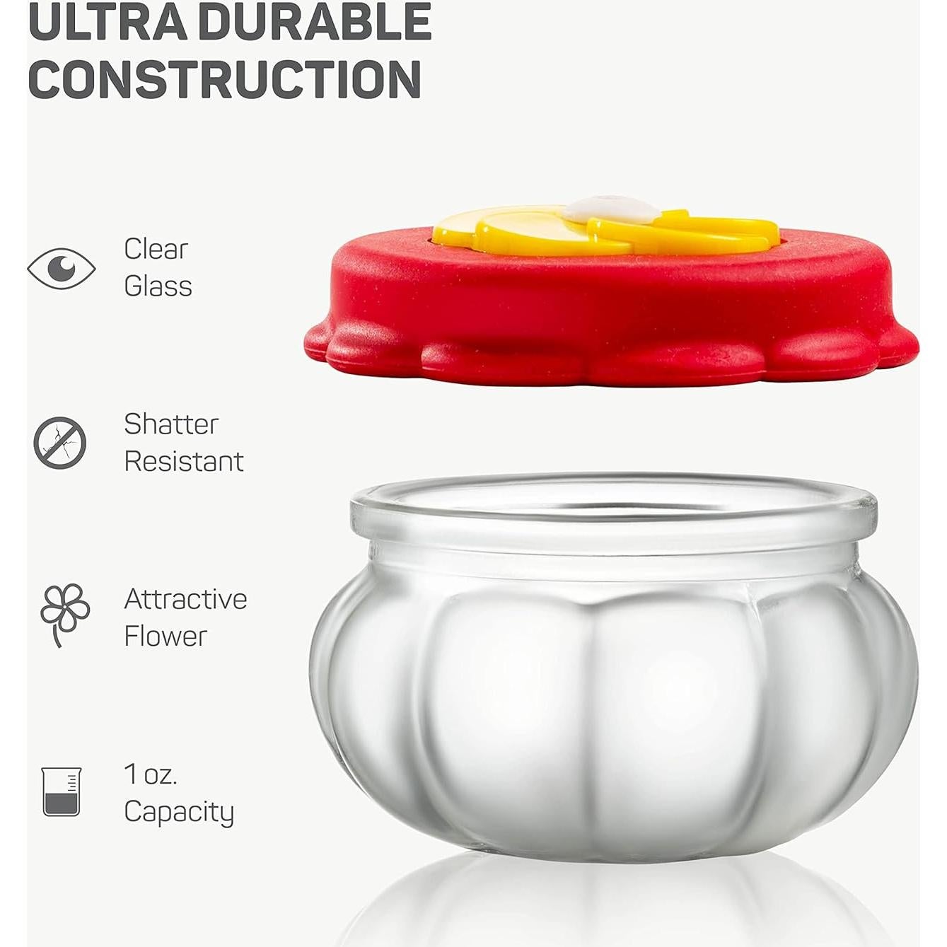 Alimentadores de Colibrí SEWANTA de Vidrio - Juego de 4 Mini