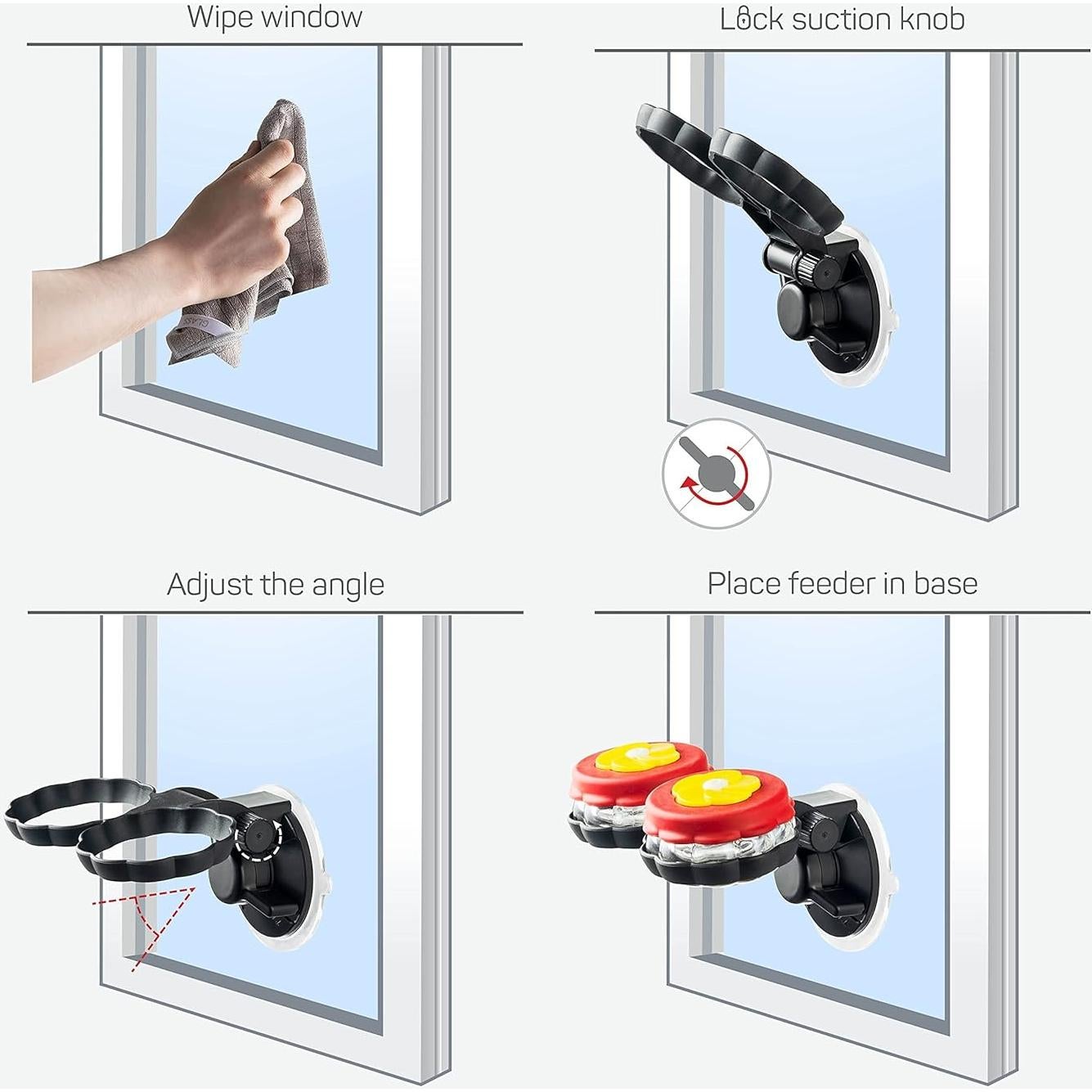 Alimentadores de Colibrí SEWANTA de Vidrio - Juego de 4 Mini