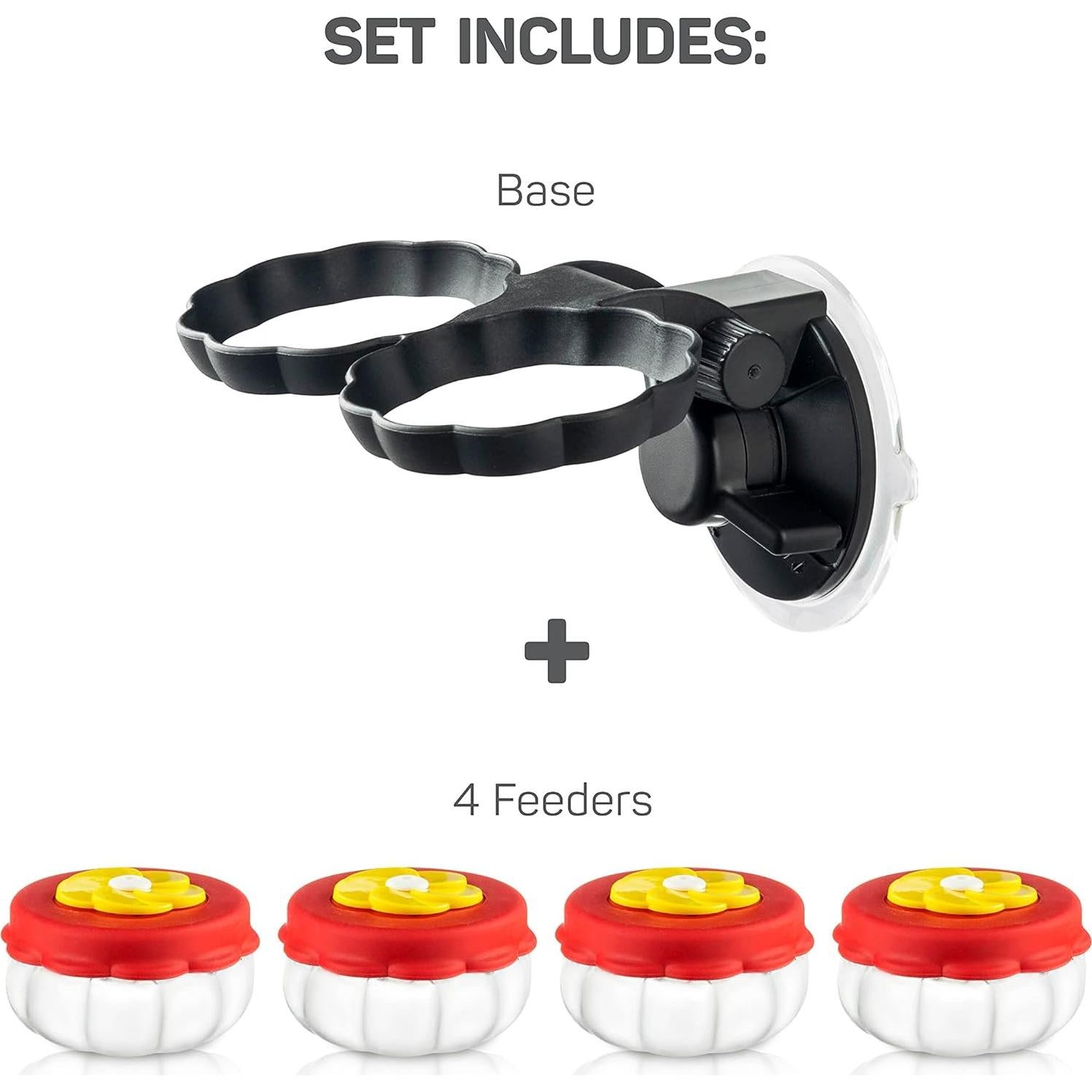 Alimentadores de Colibrí SEWANTA de Vidrio - Juego de 4 Mini