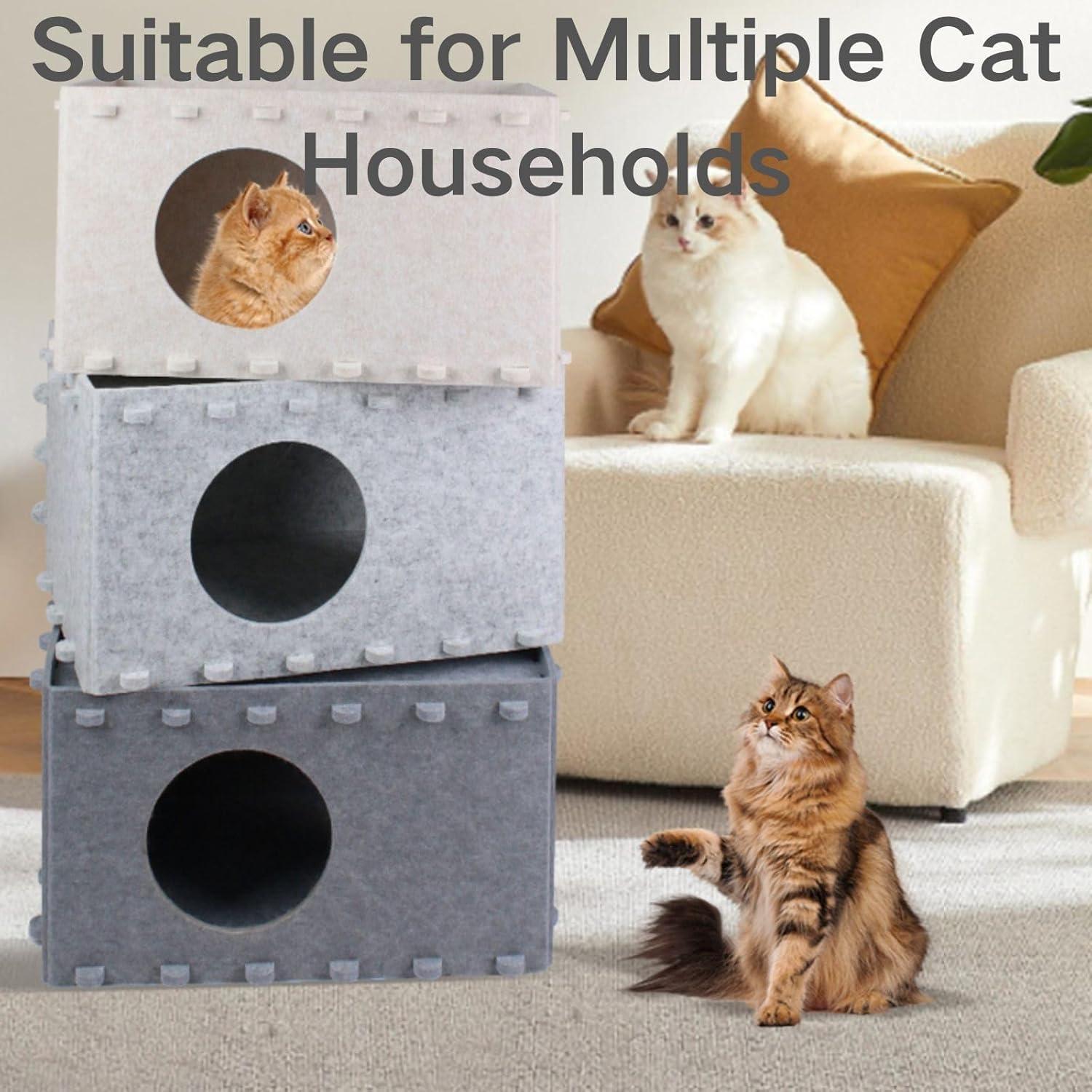 Cama para Gatos OOZAZEMM Cueva Resistente 55.88x36.07 cm Crema