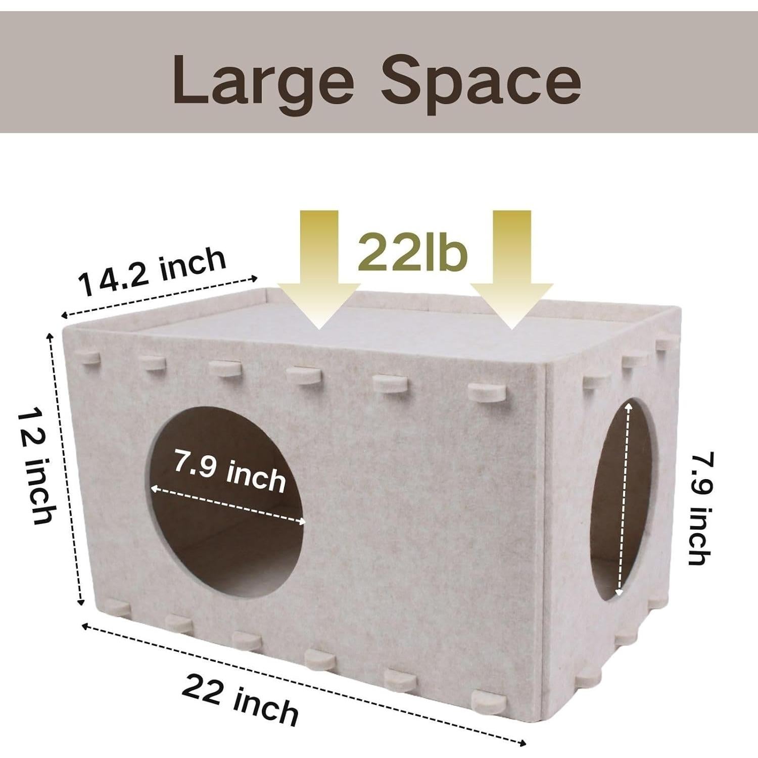 Cama para Gatos OOZAZEMM Cueva Resistente 55.88x36.07 cm Crema
