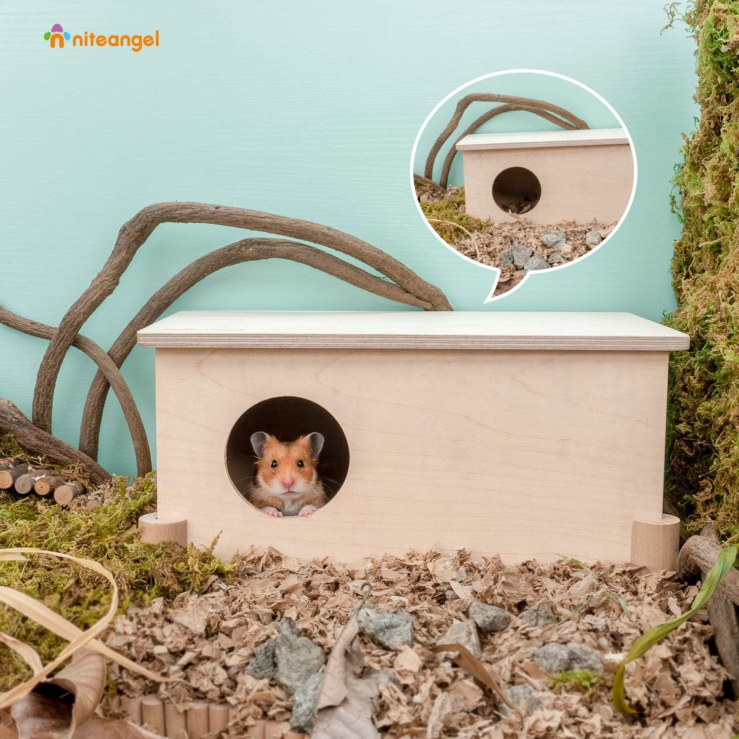 Conjunto de 4 Patas de Haya Niteangel para Casa de Hámster 11 cm