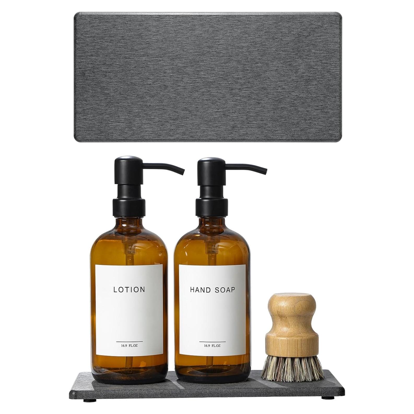 Bandejas de Baño Razborci 2PCS 25x12.7cm Gris Carbón